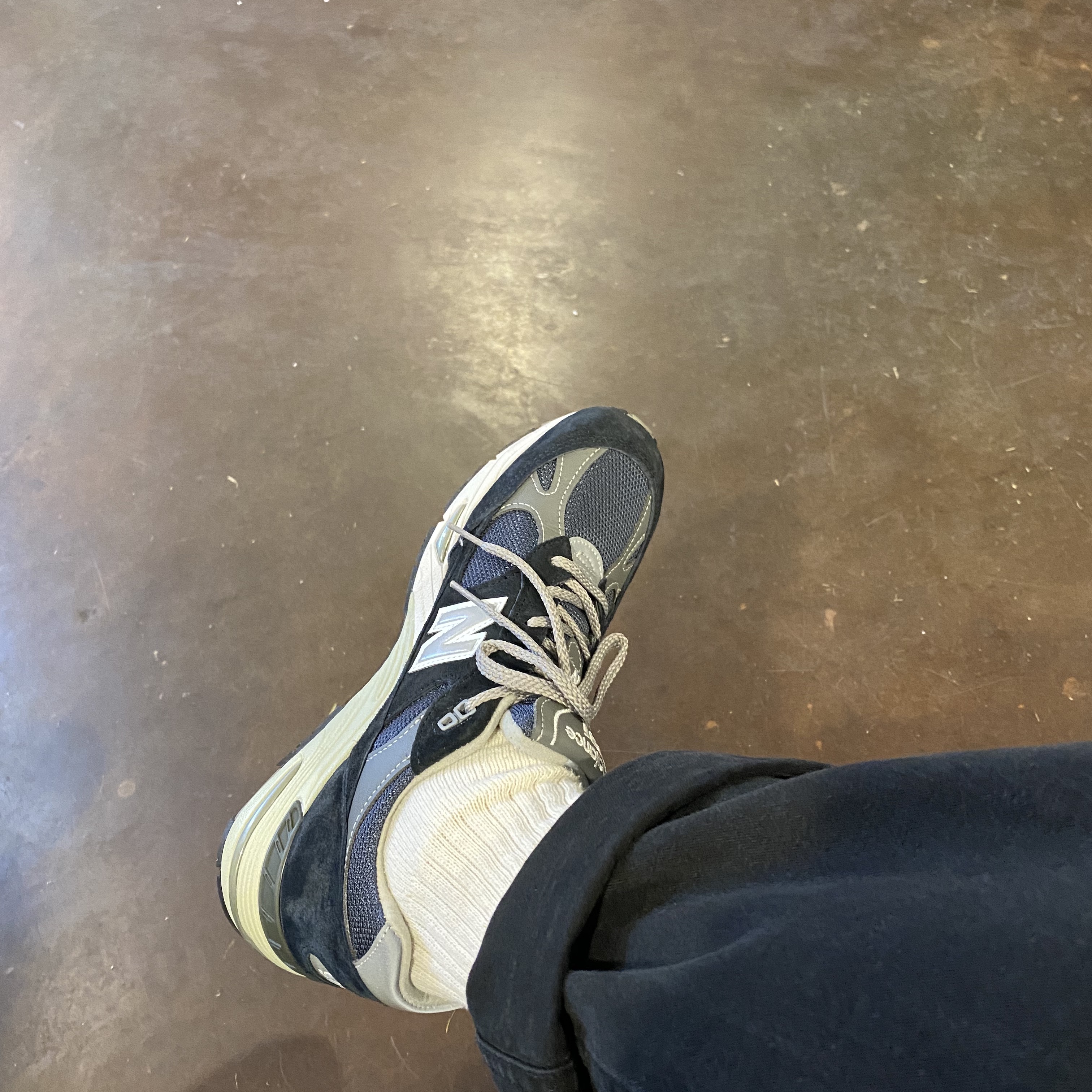 New Balance 991 Made in UK Navy 착용 스타일 - 2