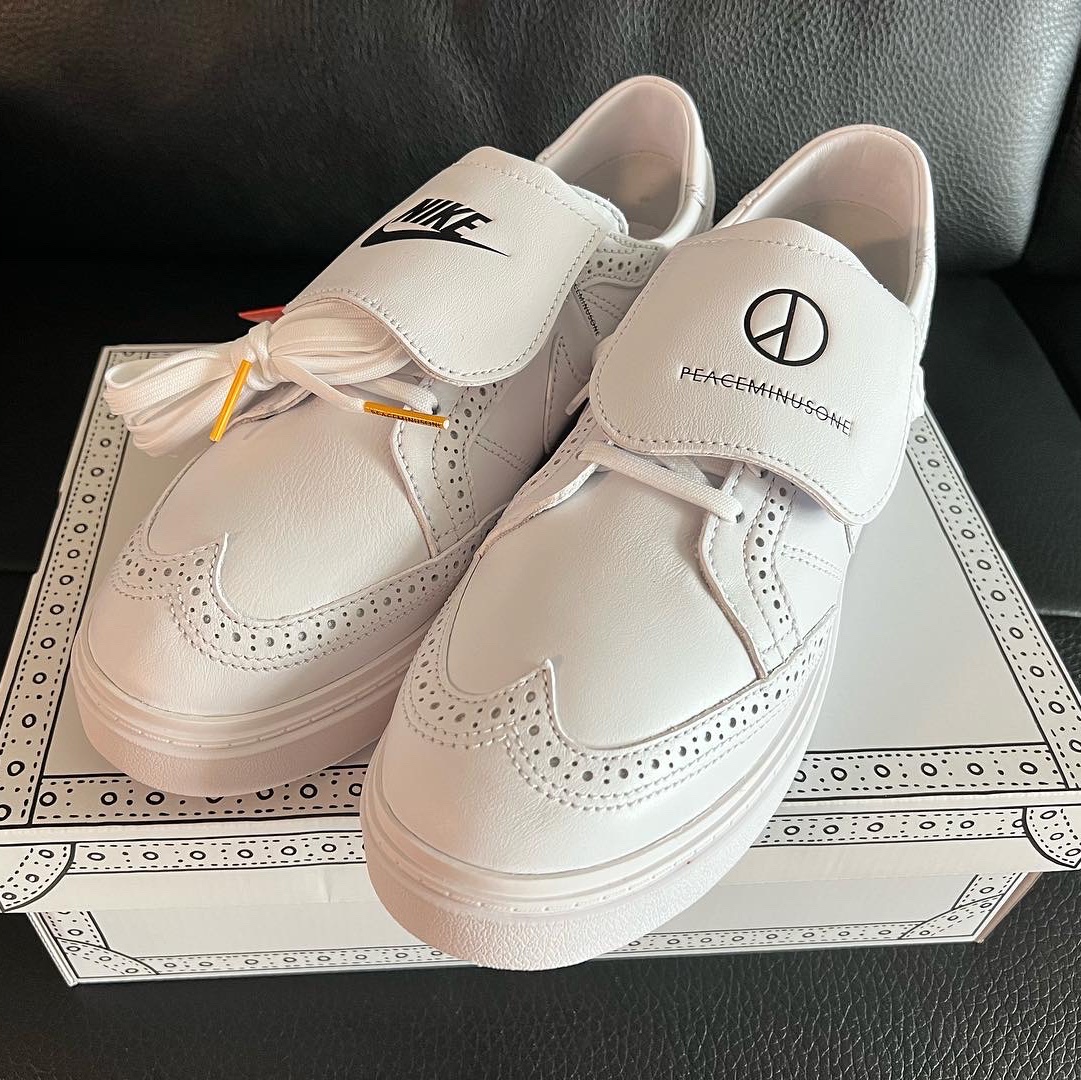 Nike x Peaceminusone Kwondo1 White 착용 스타일 - 4