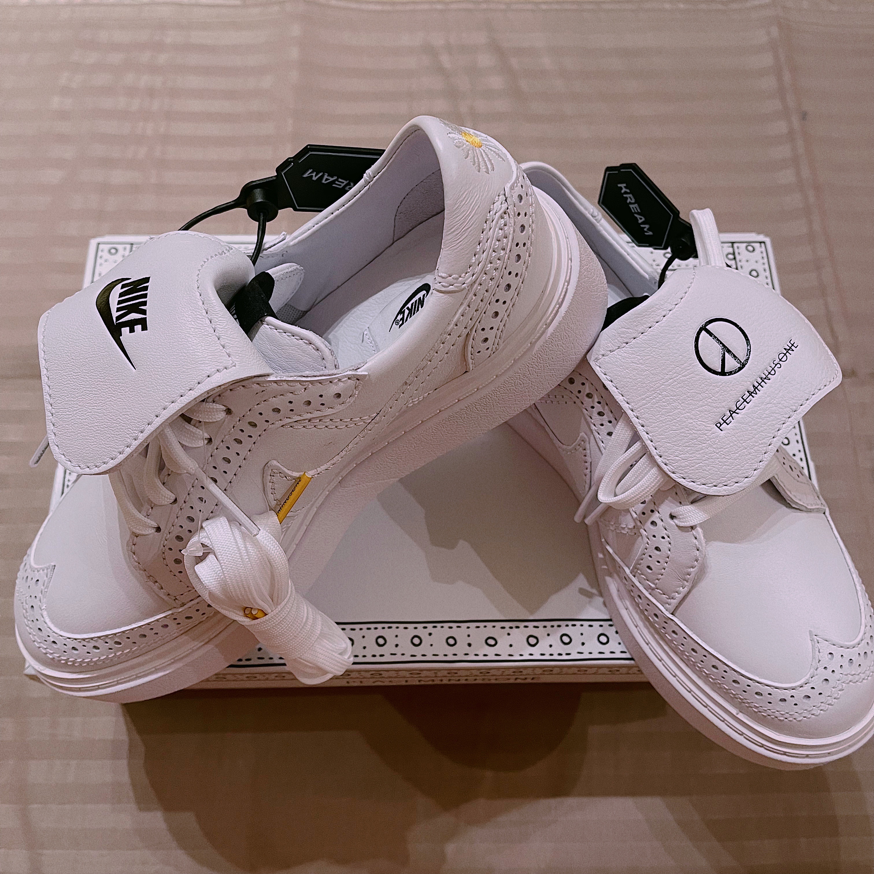 Nike x Peaceminusone Kwondo1 White 착용 스타일 - 3