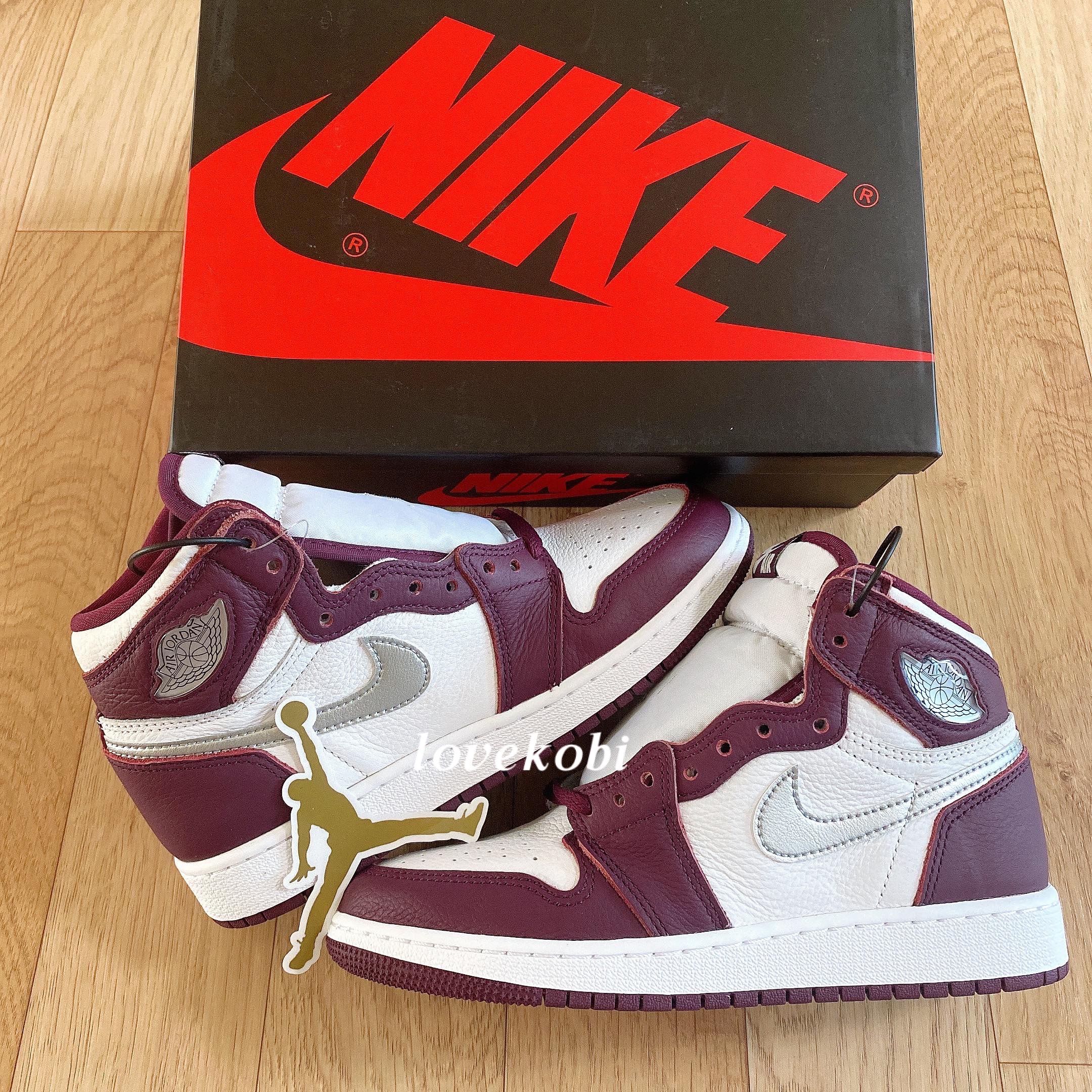 Jordan 1 Retro High OG Bordeaux, (GS) Jordan 1 Retro High OG Bordeaux 착용 스타일 - 1