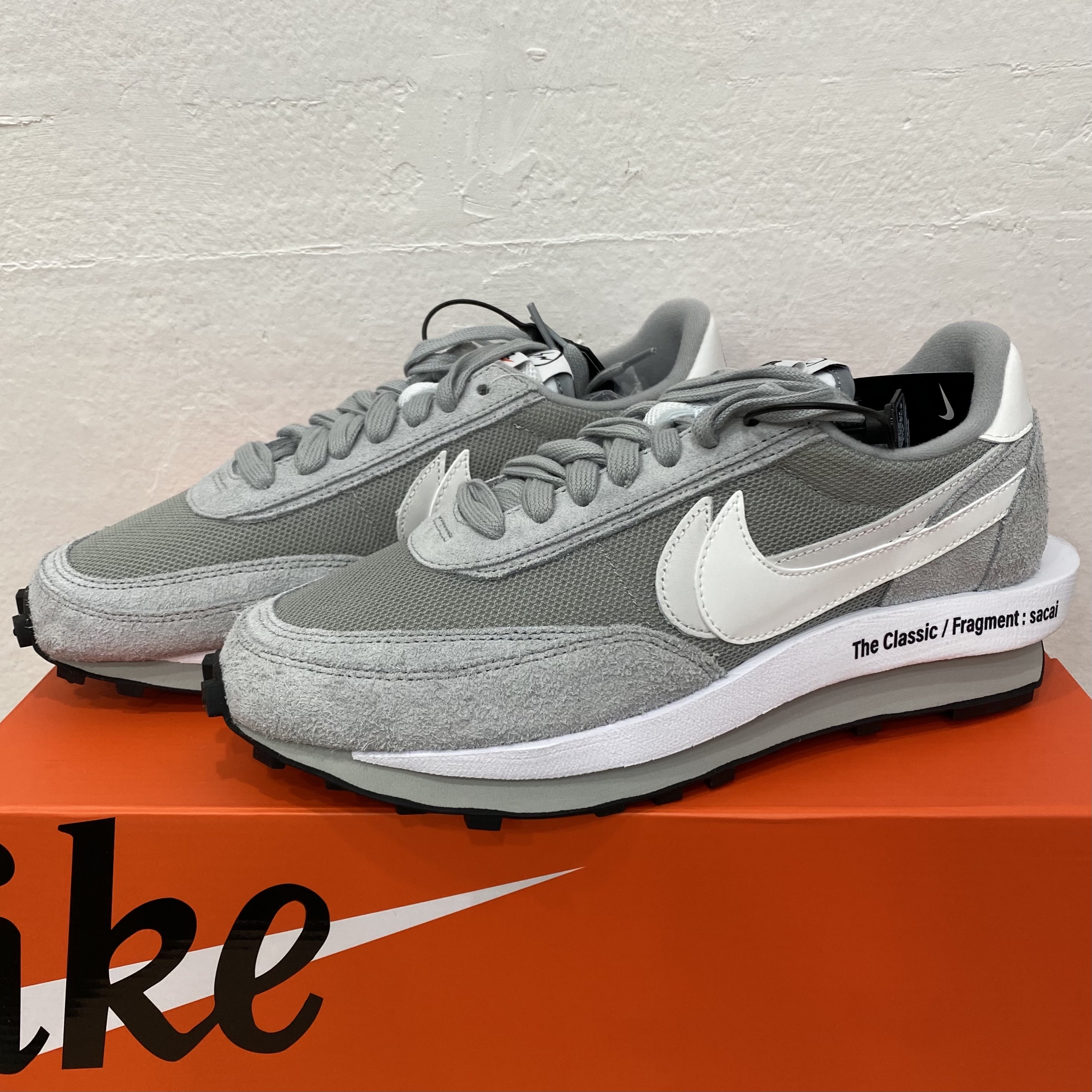 Nike x Sacai x Fragment LDWaffle Light Smoke Grey 착용 스타일
