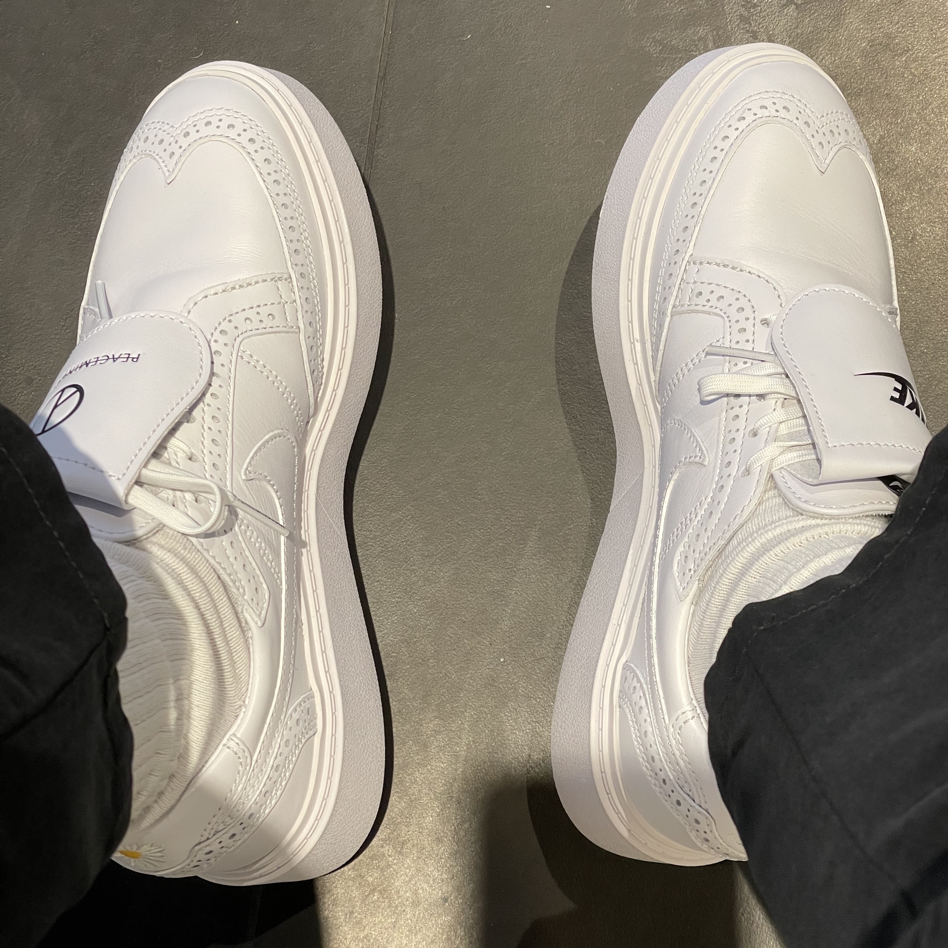 Nike x Peaceminusone Kwondo1 White 착용 스타일 - 3