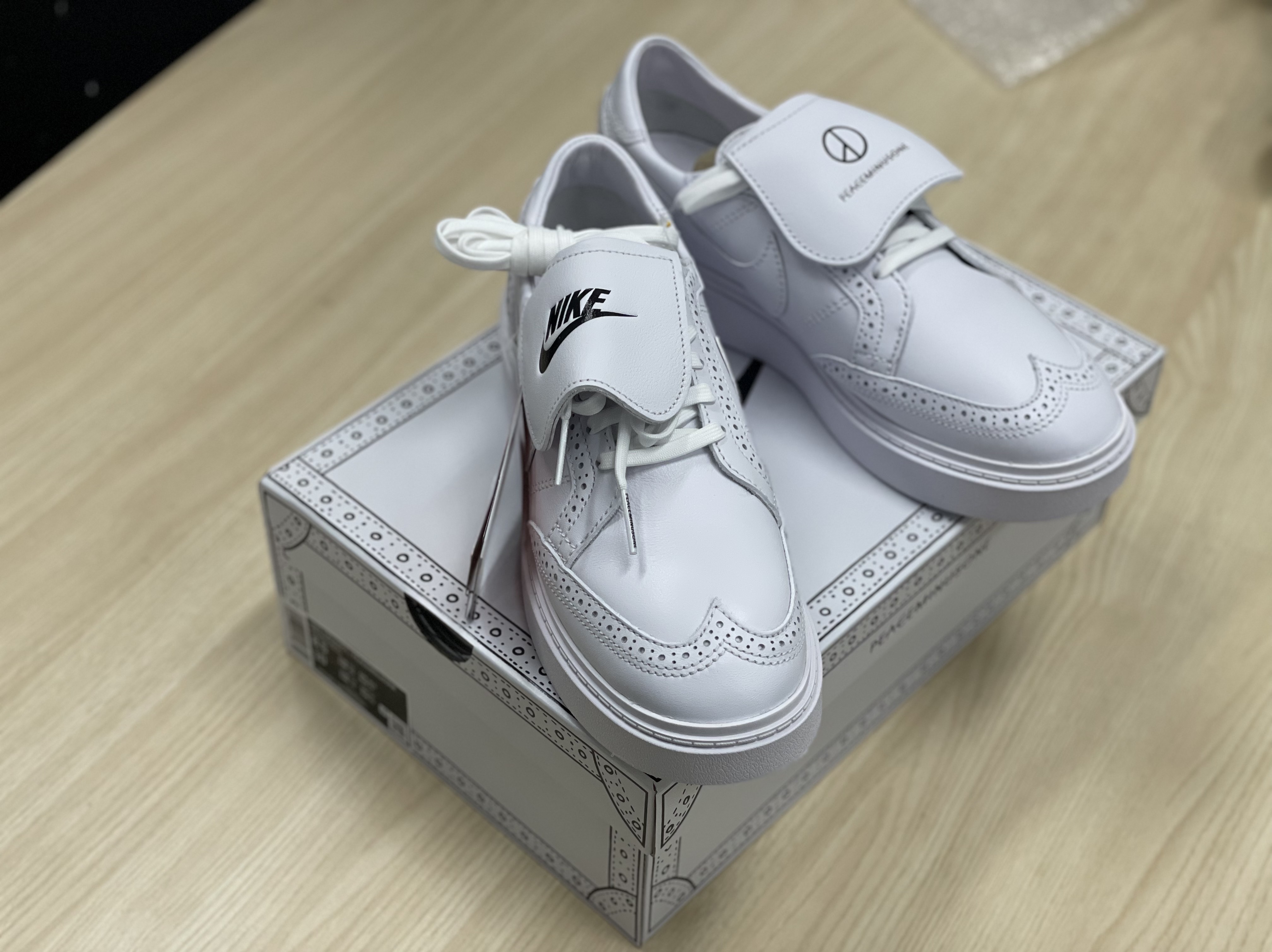 Nike x Peaceminusone Kwondo1 White 착용 스타일 - 2