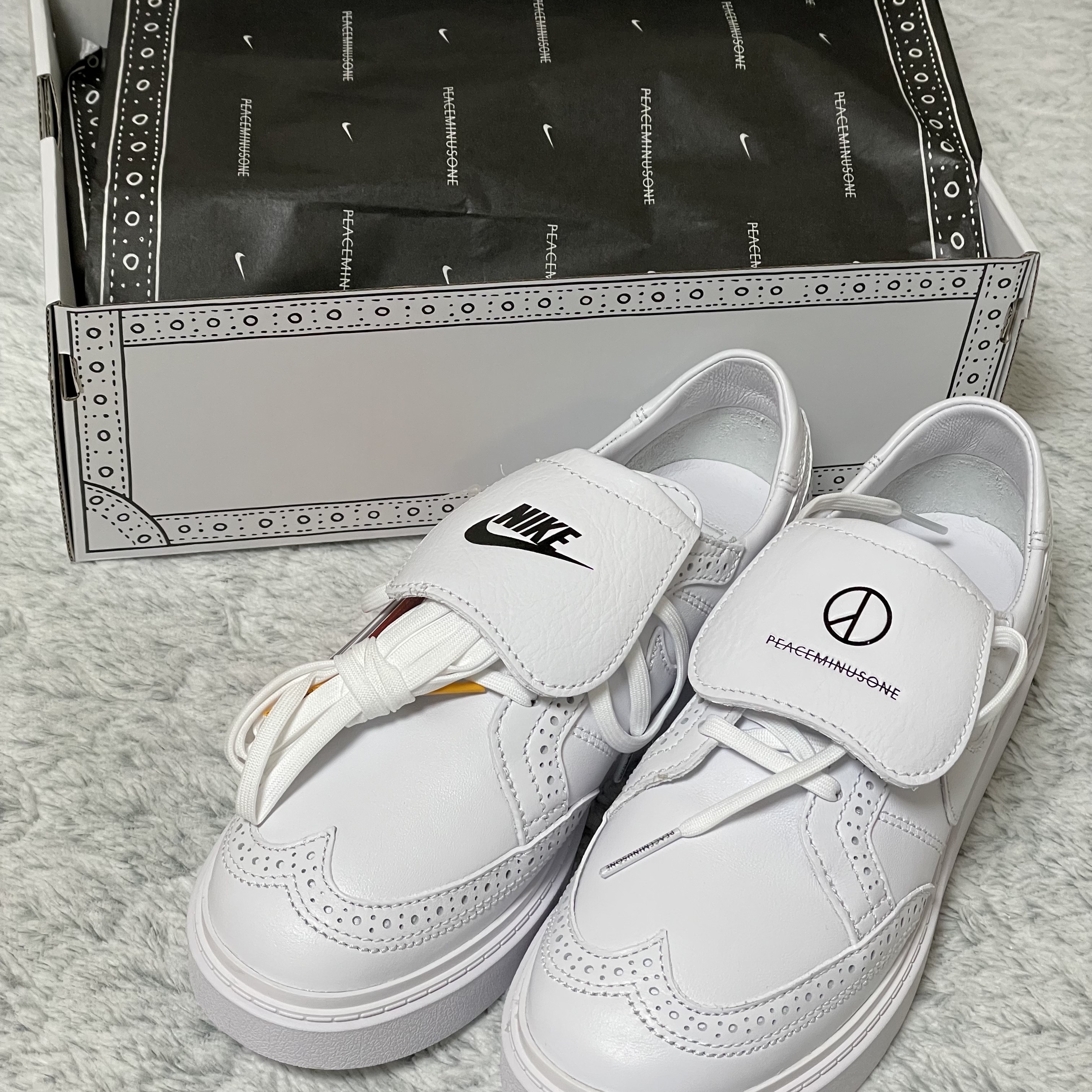 Nike x Peaceminusone Kwondo1 White 착용 스타일 - 1