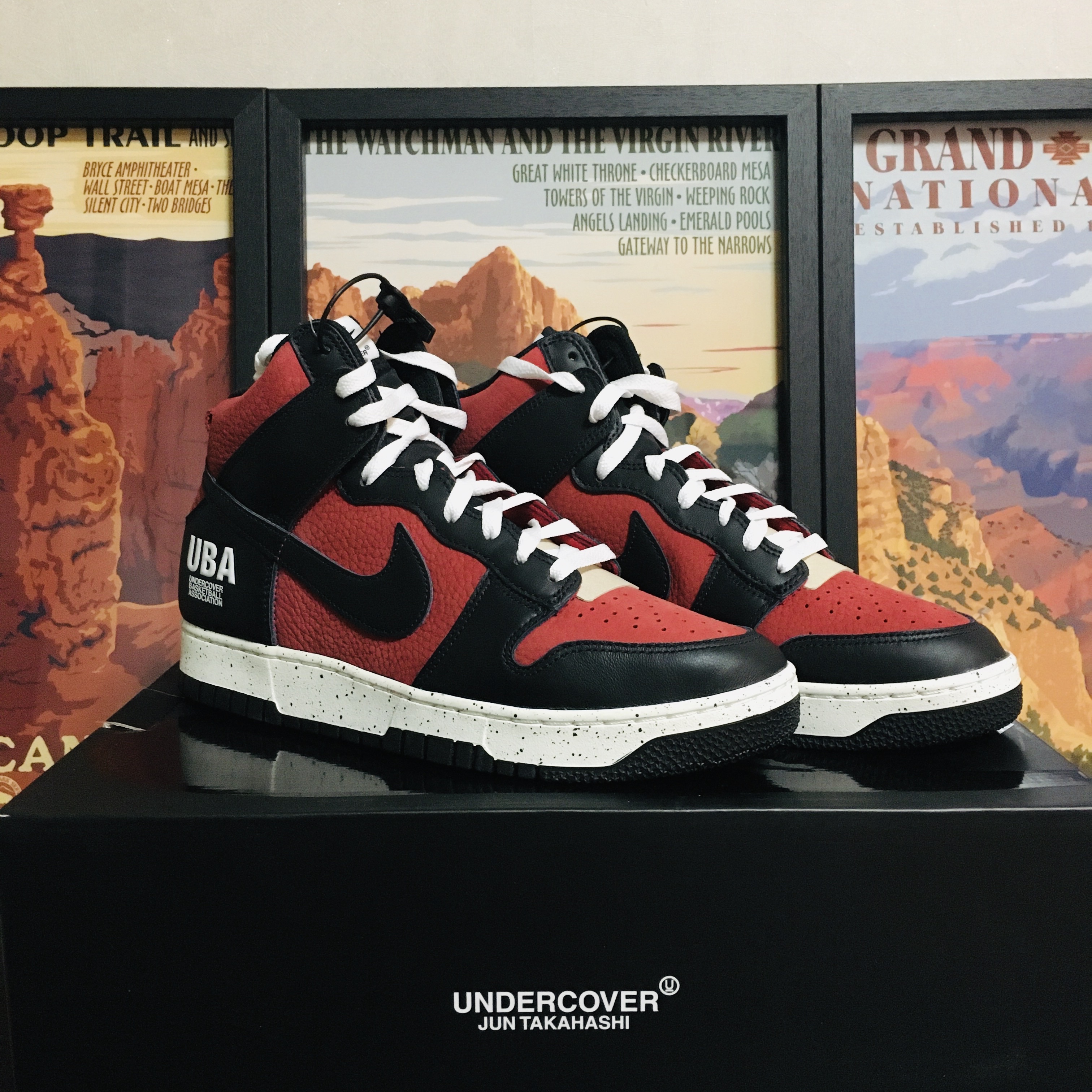 Nike x Undercover Dunk High 1985 Gym Red 착용 스타일 - 2