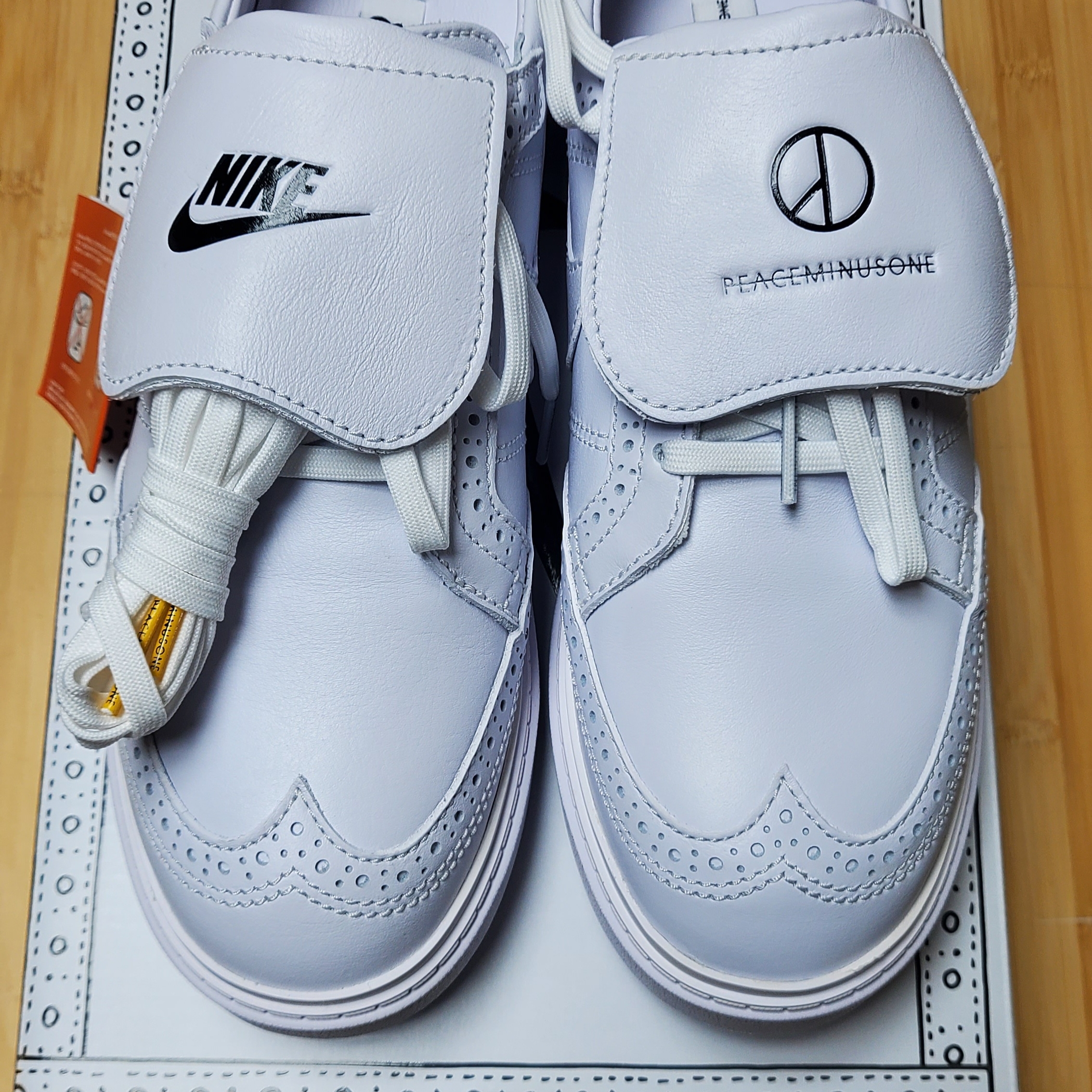 Nike x Peaceminusone Kwondo1 White 착용 스타일 - 2