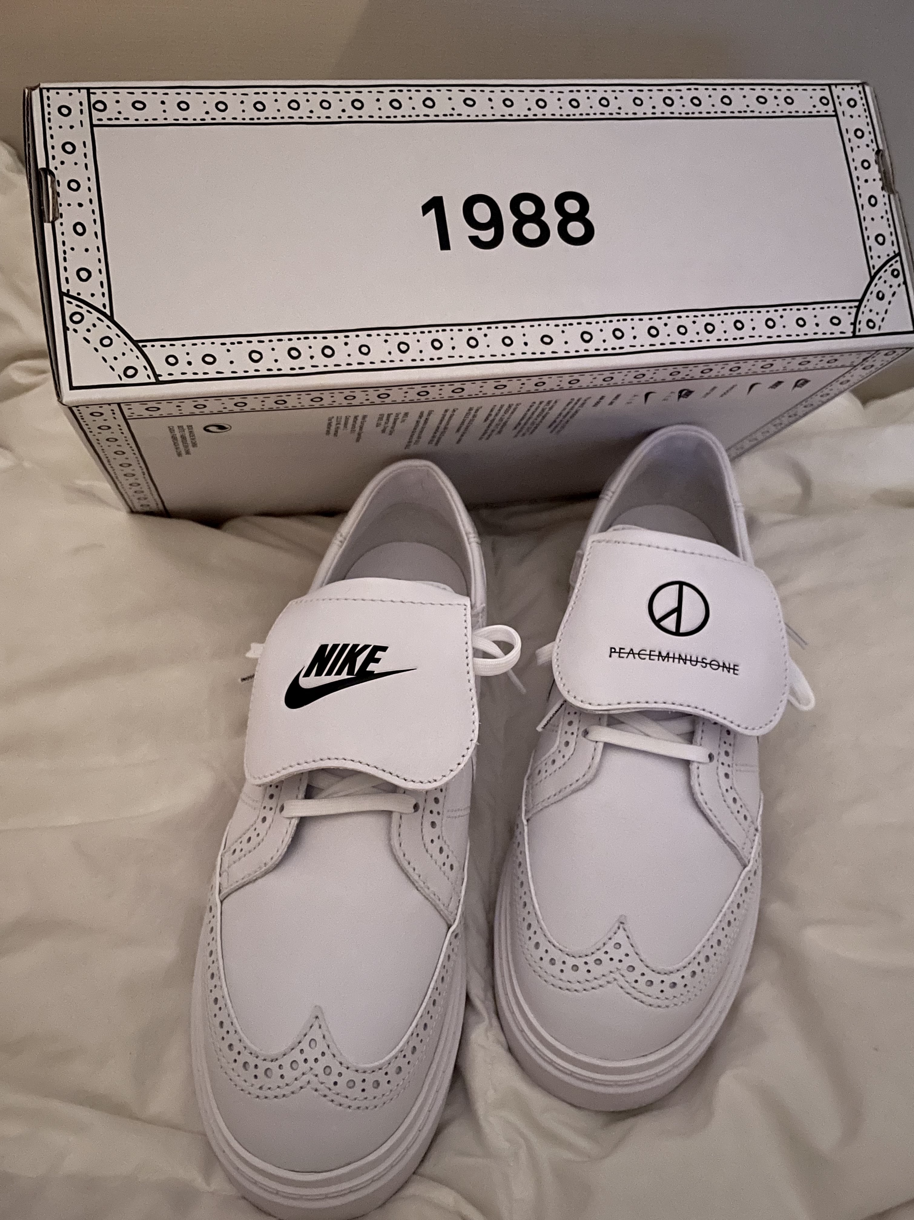 Nike x Peaceminusone Kwondo1 White 착용 스타일 - 5