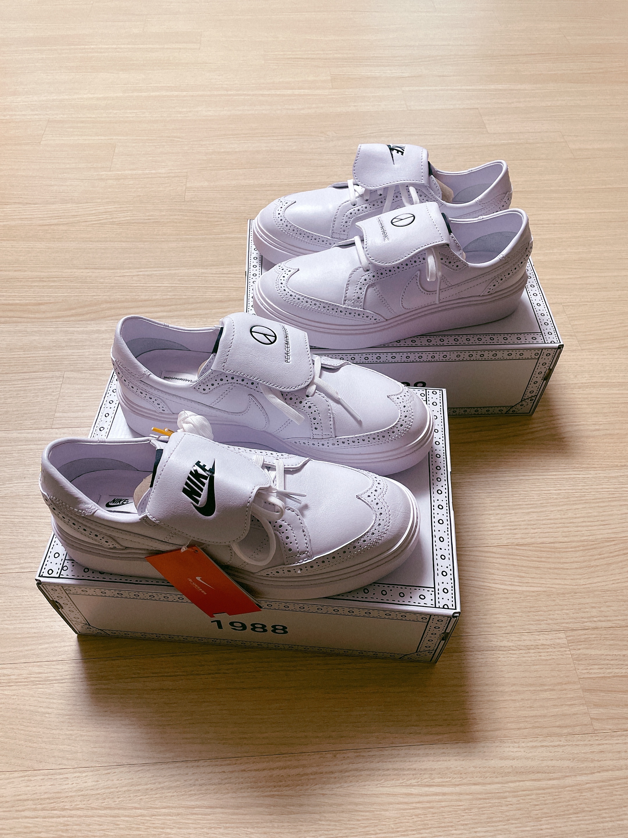 Nike x Peaceminusone Kwondo1 White 착용 스타일 - 2