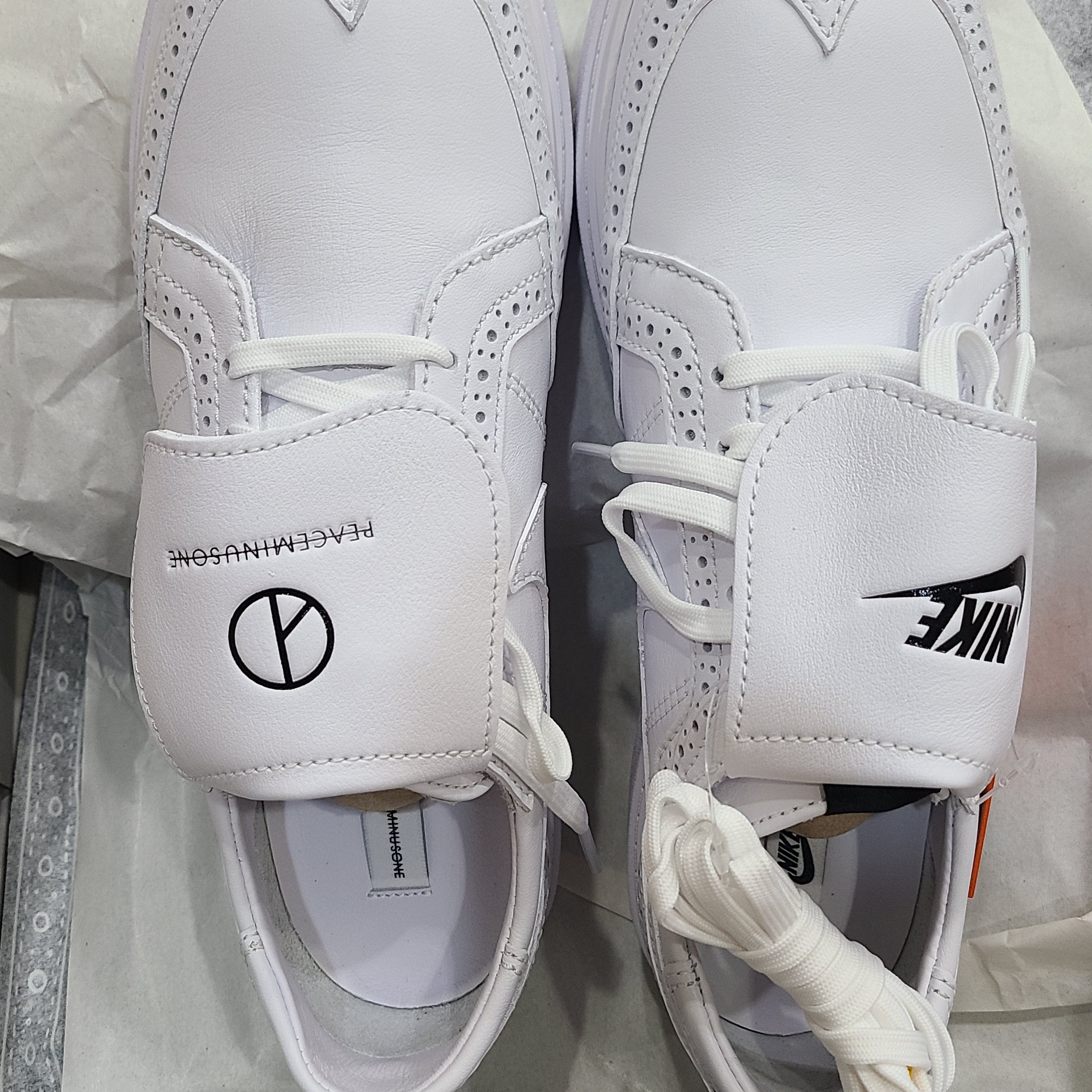 Nike x Peaceminusone Kwondo1 White 착용 스타일 - 3