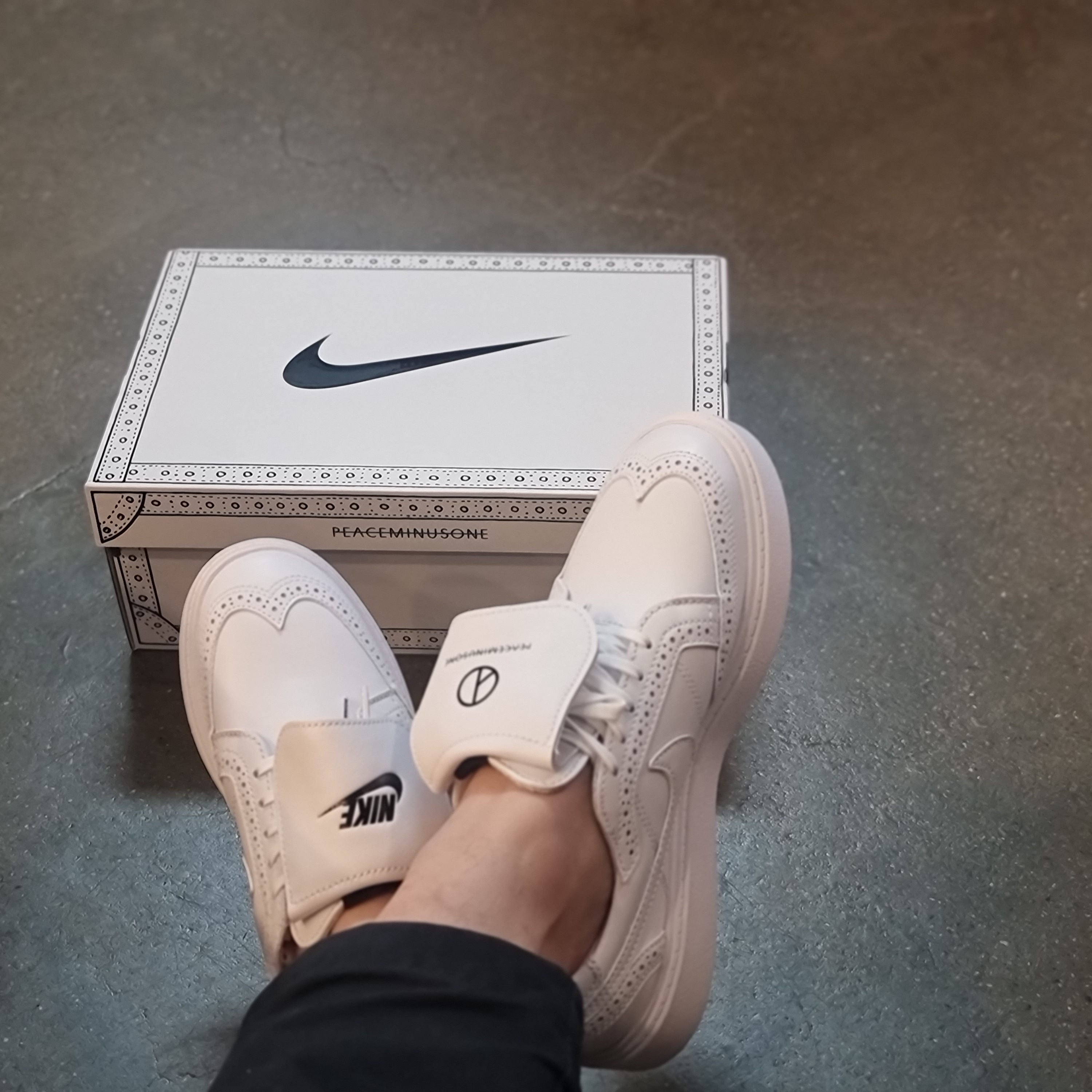 Nike x Peaceminusone Kwondo1 White 착용 스타일