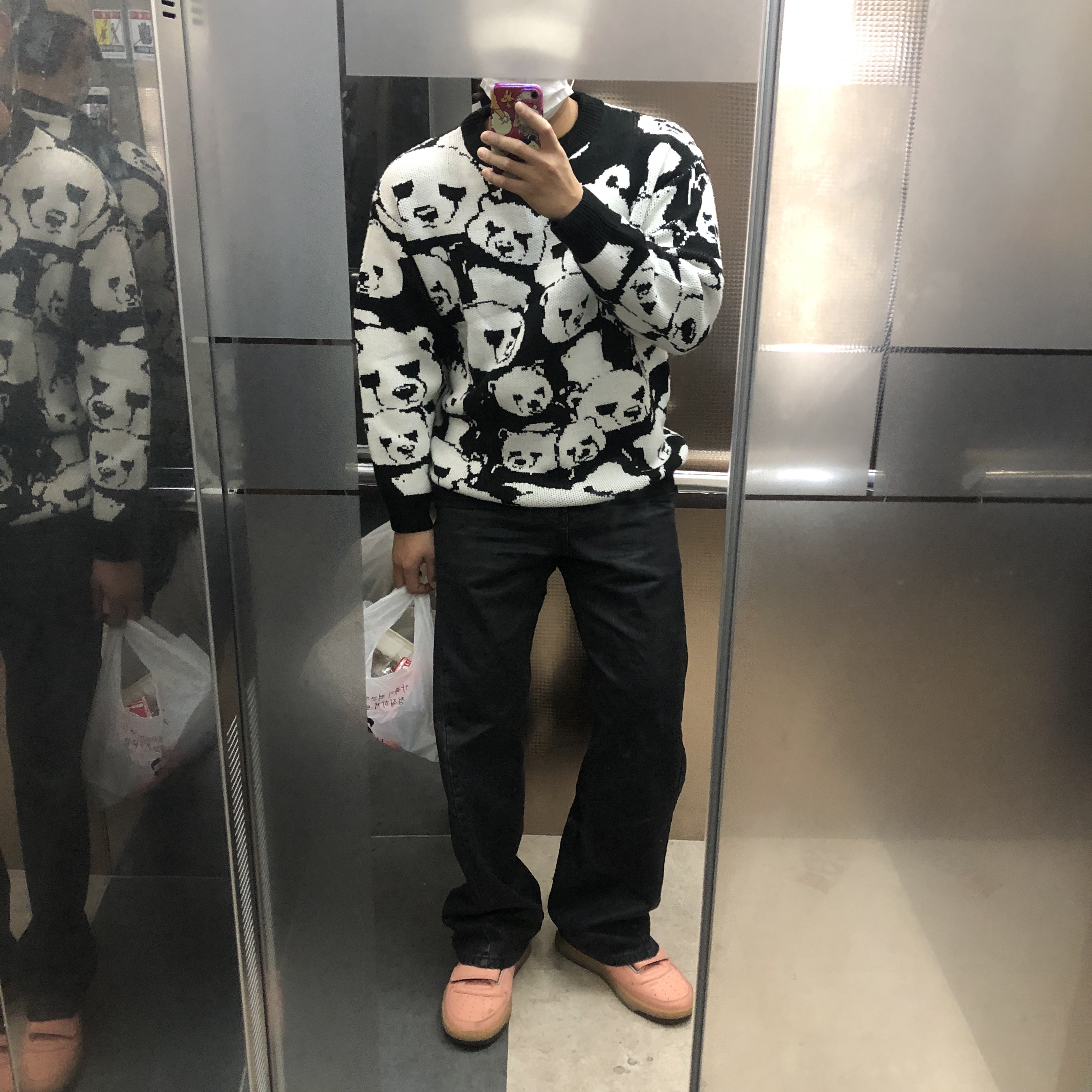 Acne Studios Perey Nubuk Velcro Strap Sneakers Dusty Pink 착용 스타일