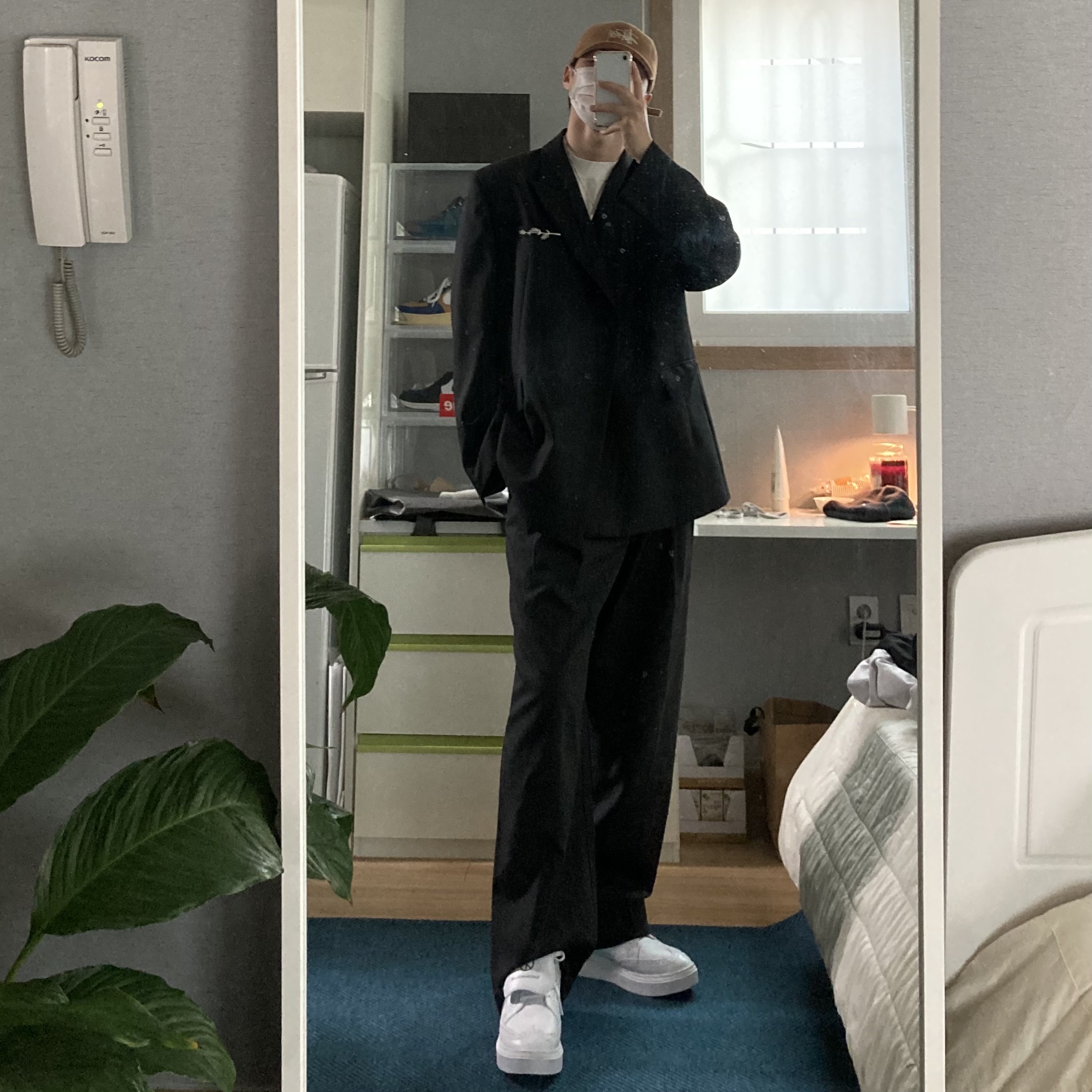 Nike x Peaceminusone Kwondo1 White 착용 스타일 - 2