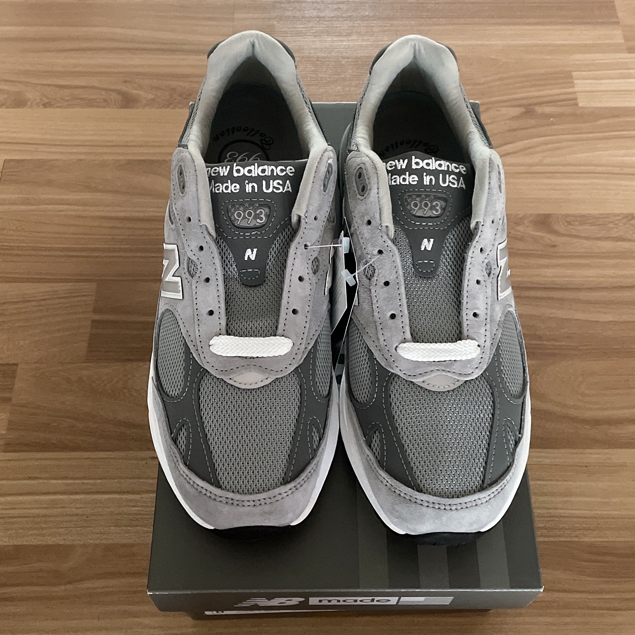 New Balance 993 Made in USA Grey - D Standard 착용 스타일 - 2