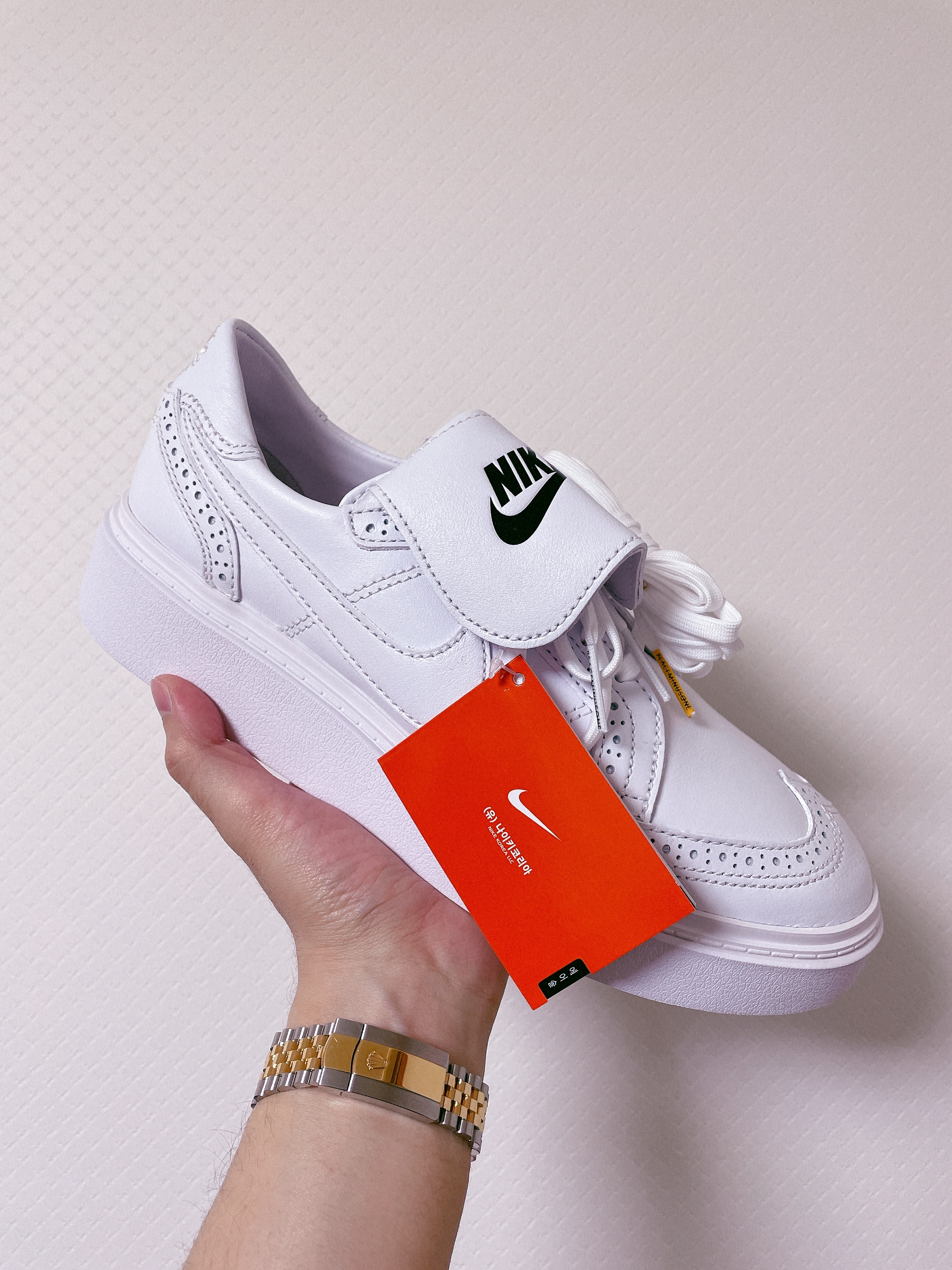 Nike x Peaceminusone Kwondo1 White 착용 스타일 - 1