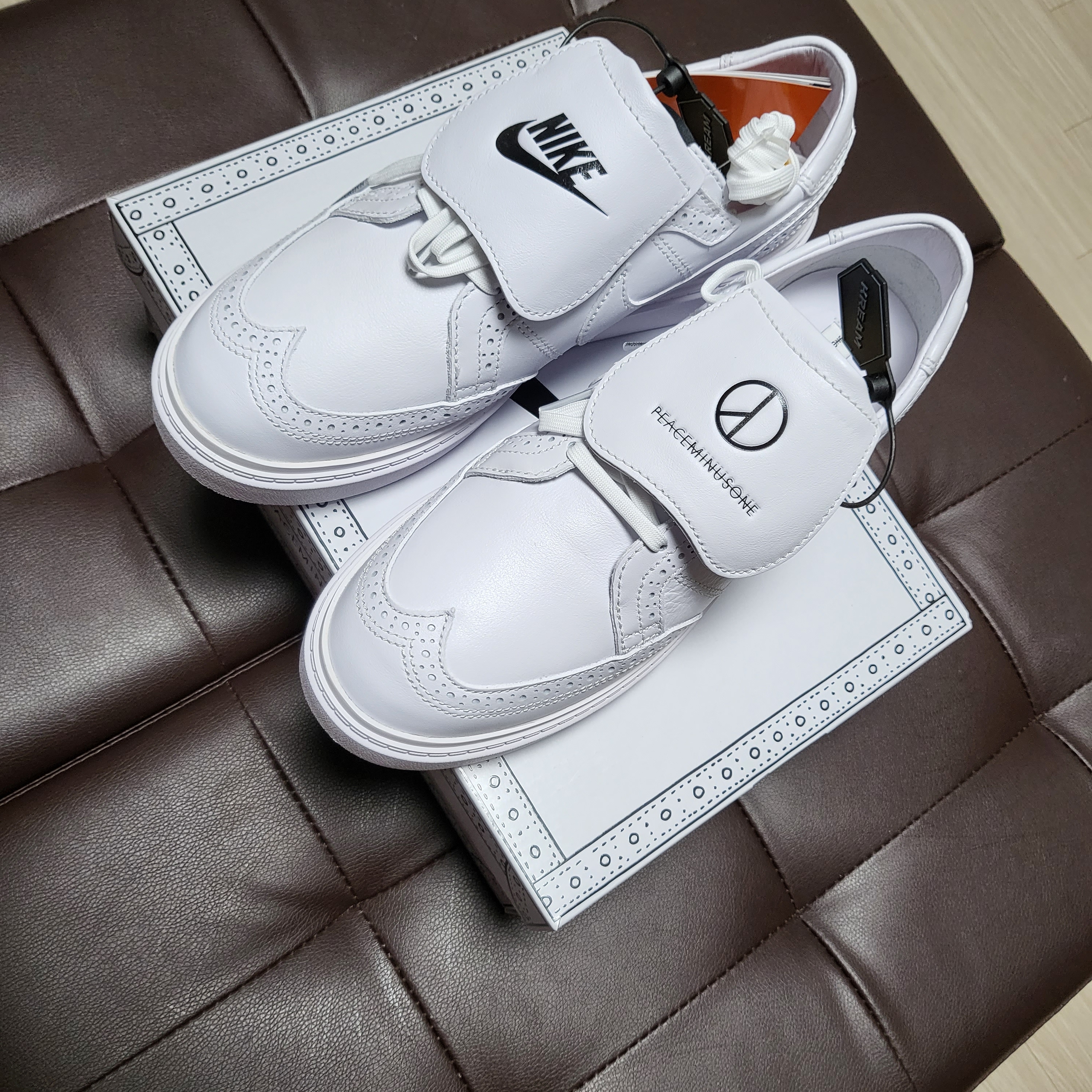 Nike x Peaceminusone Kwondo1 White 착용 스타일 - 3