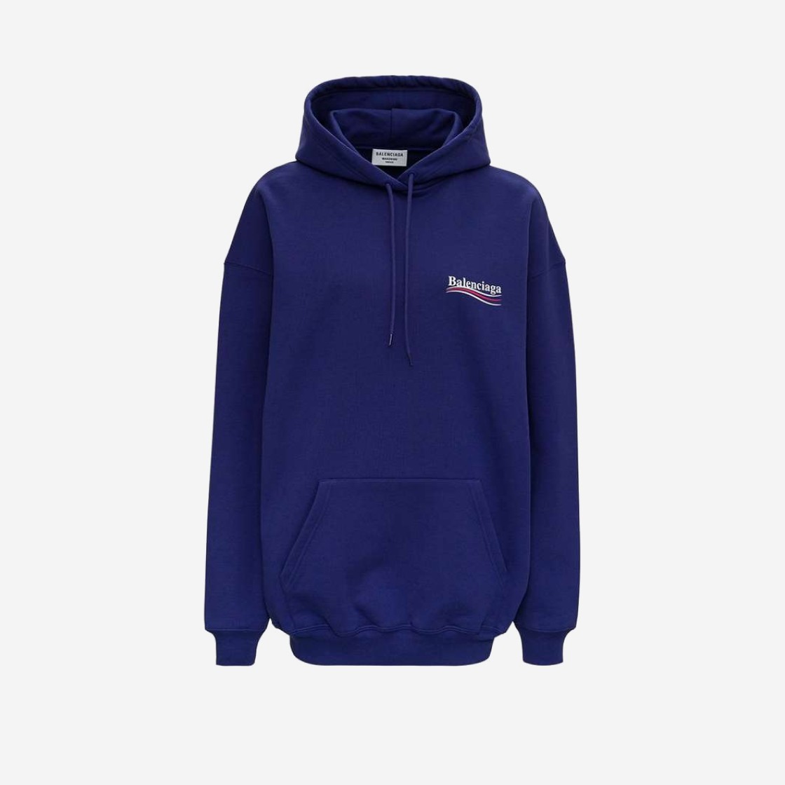 (W) Balenciaga Political Campaign Medium Fit Hoodie Blue 상세 이미지 1