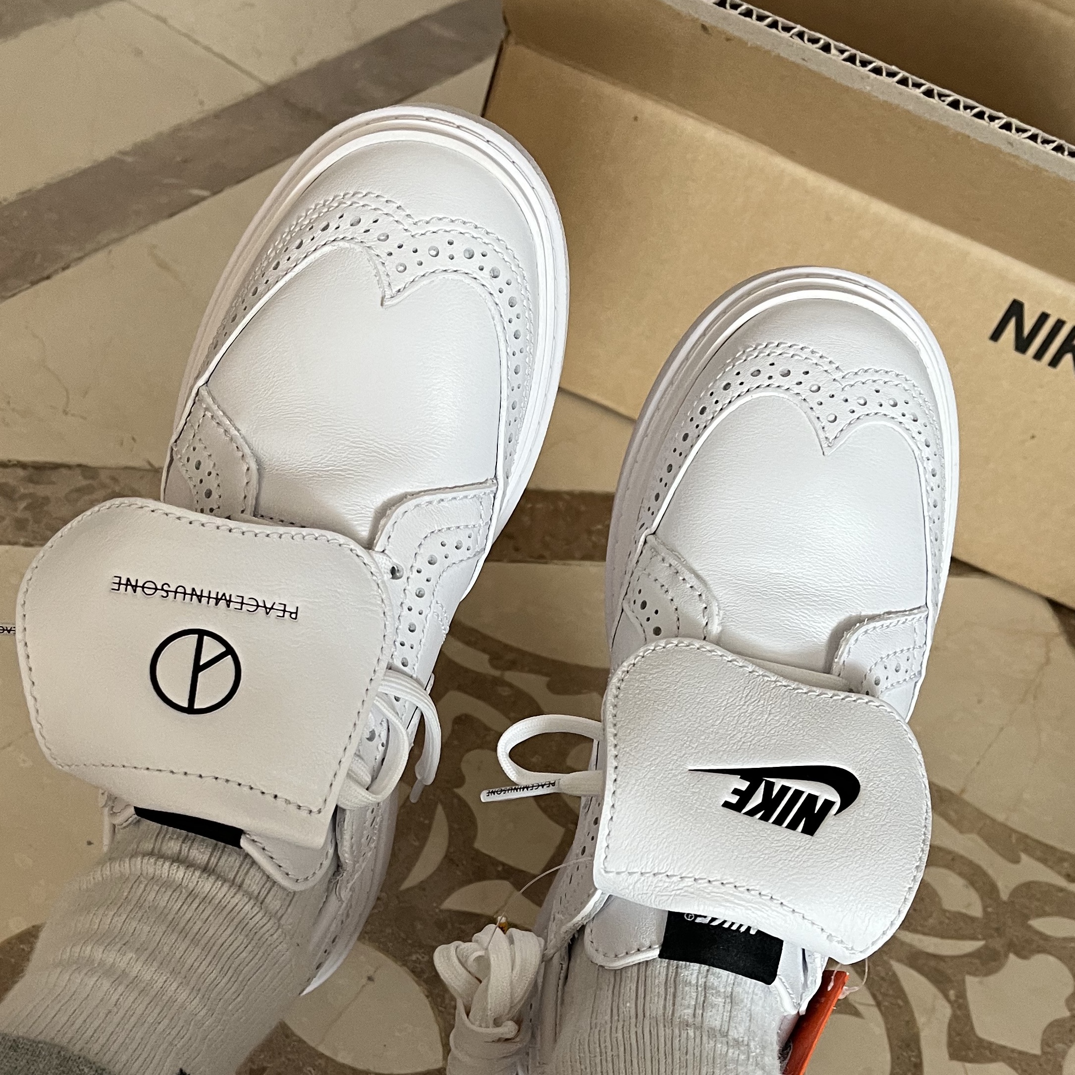 Nike x Peaceminusone Kwondo1 White 착용 스타일