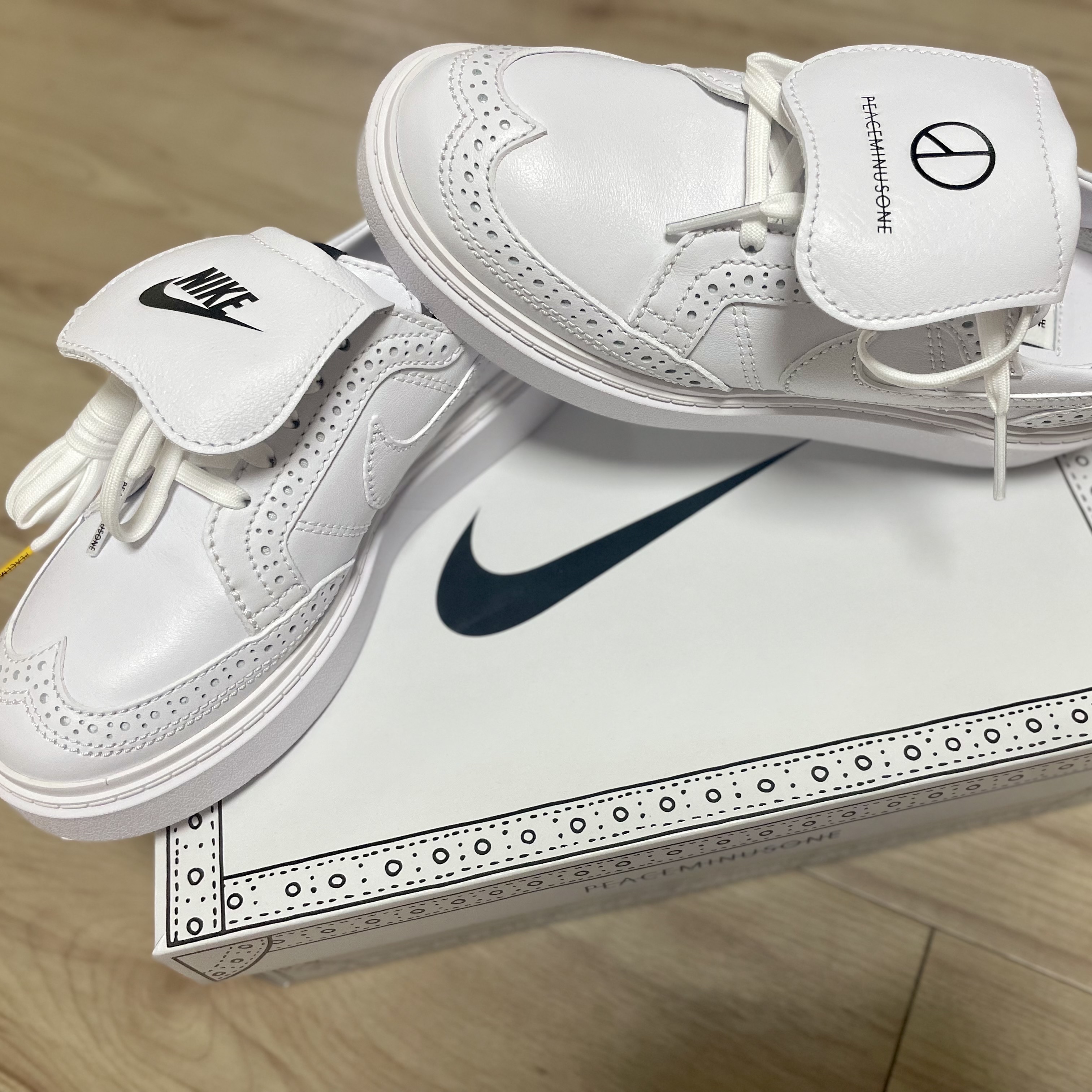 Nike x Peaceminusone Kwondo1 White 착용 스타일 - 2