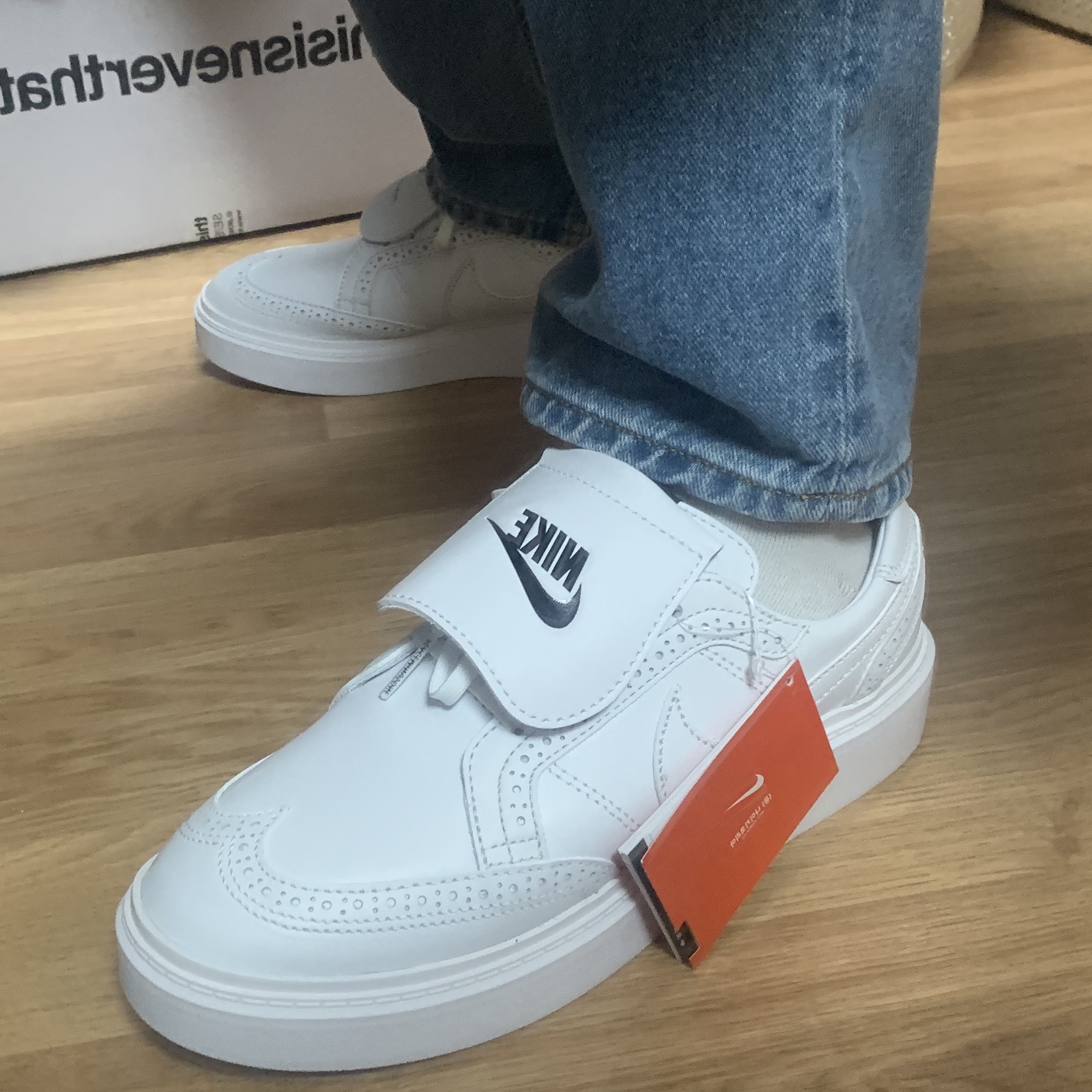 Nike x Peaceminusone Kwondo1 White 착용 스타일 - 3