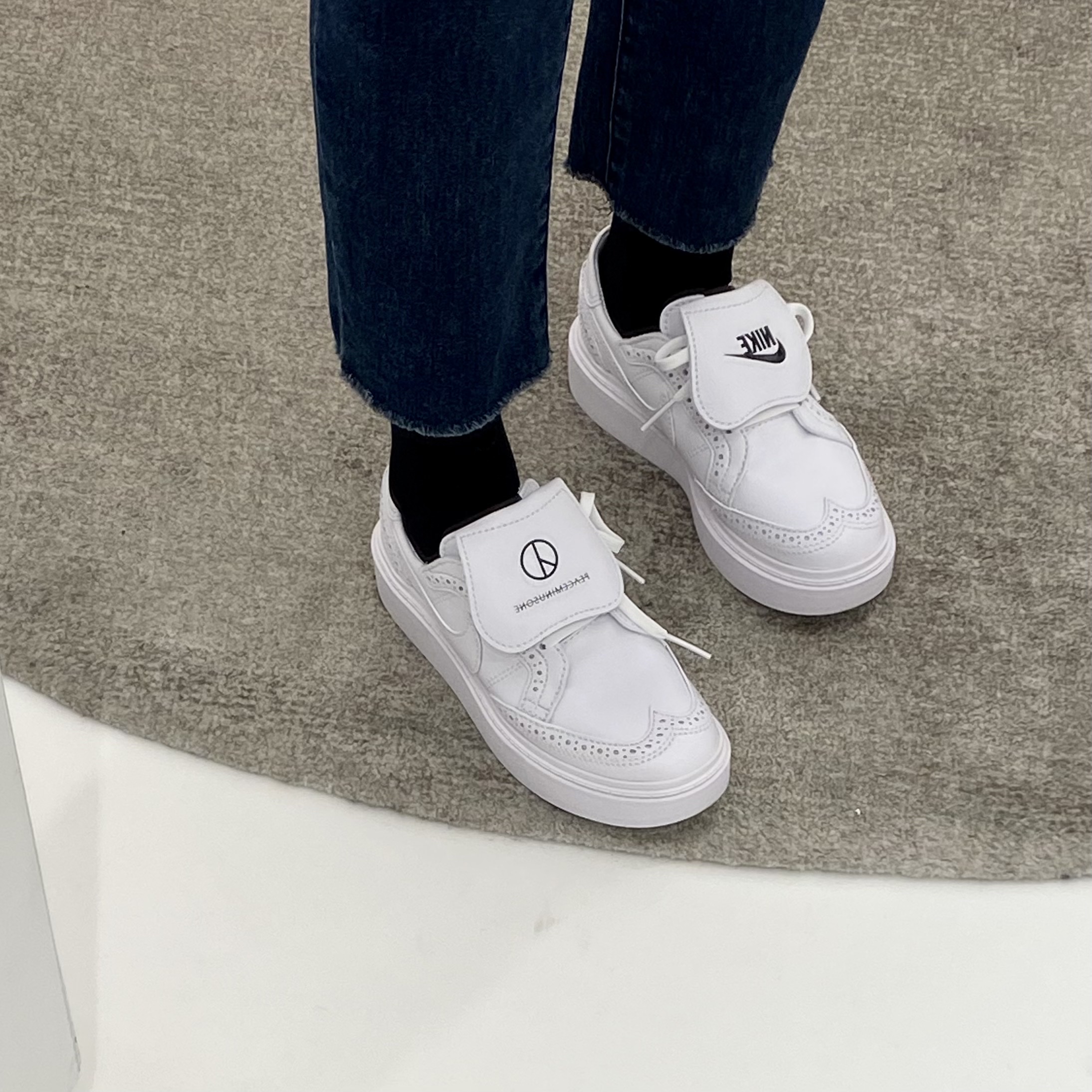 Nike x Peaceminusone Kwondo1 White 착용 스타일