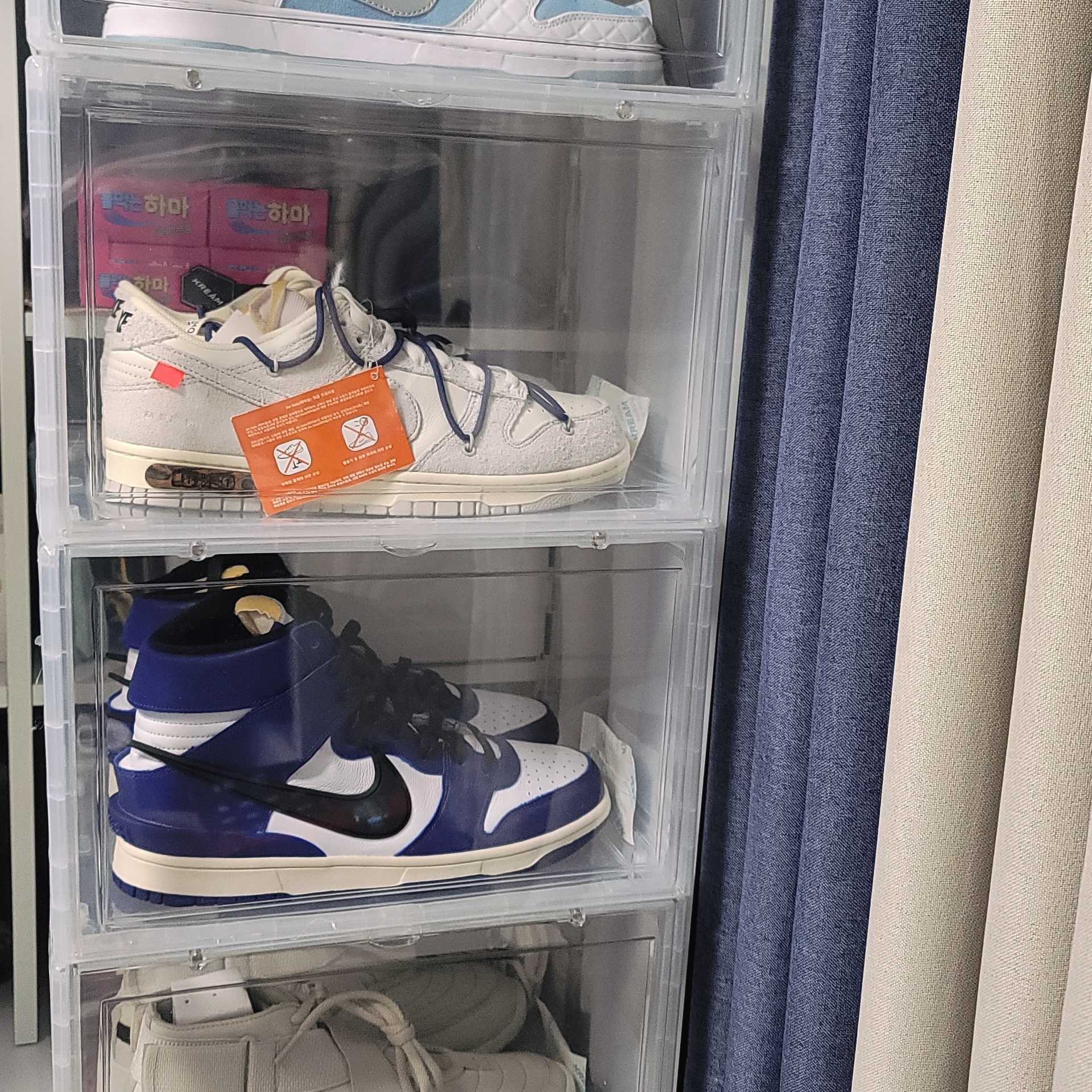 Nike x FTC SB Dunk Low Pro QS Lagoon Pulse, Nike x Off-White Dunk Low The 50 - Lot 18 착용 스타일