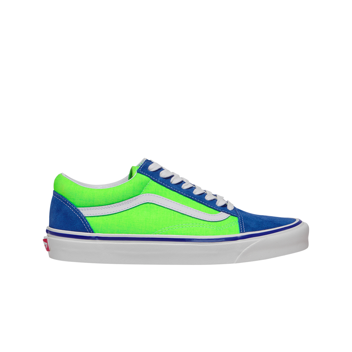 VN0A38G2XFJ Vans Old Skool 36 DX Anaheim Factory Blue Neon Green