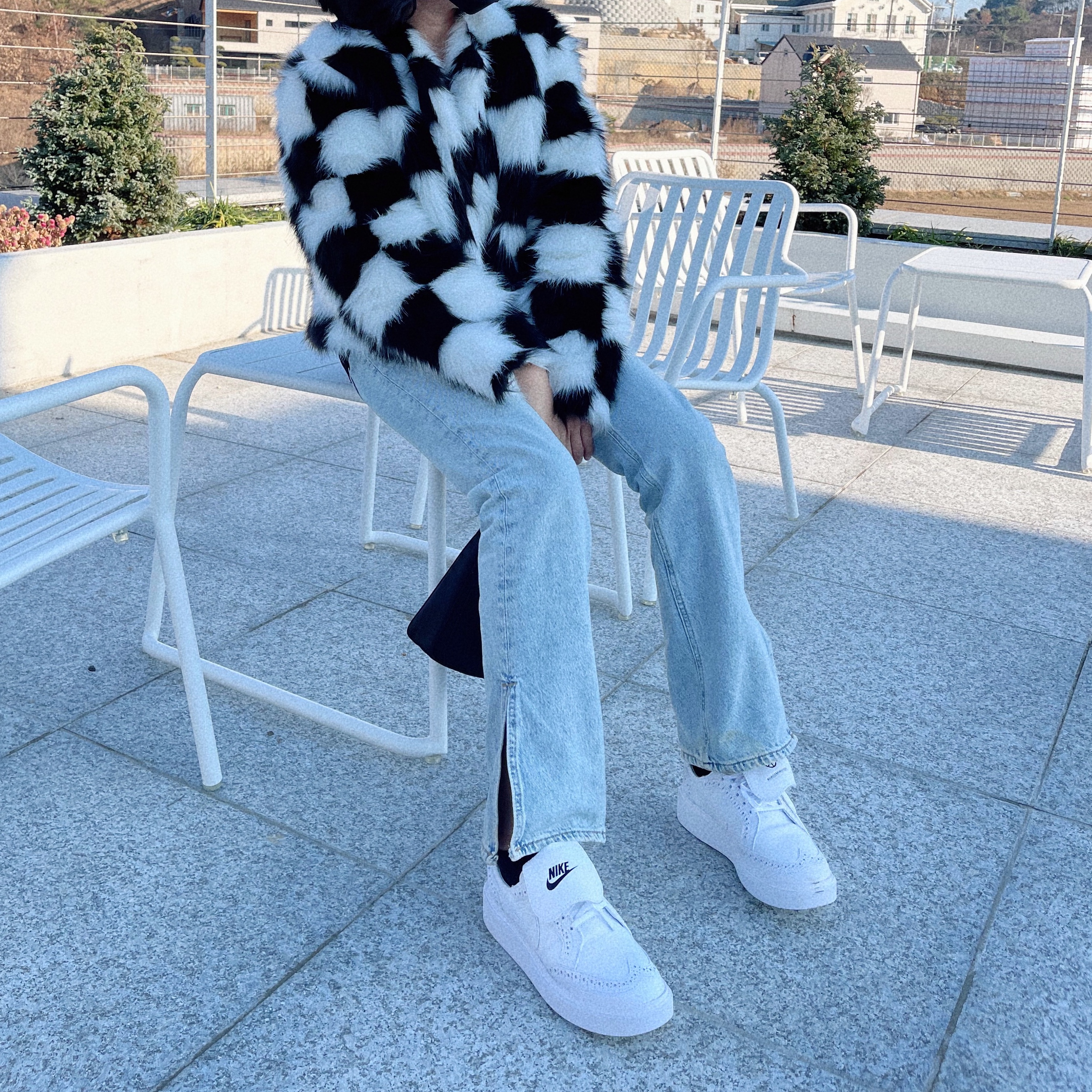 Nike x Peaceminusone Kwondo1 White 착용 스타일 - 2