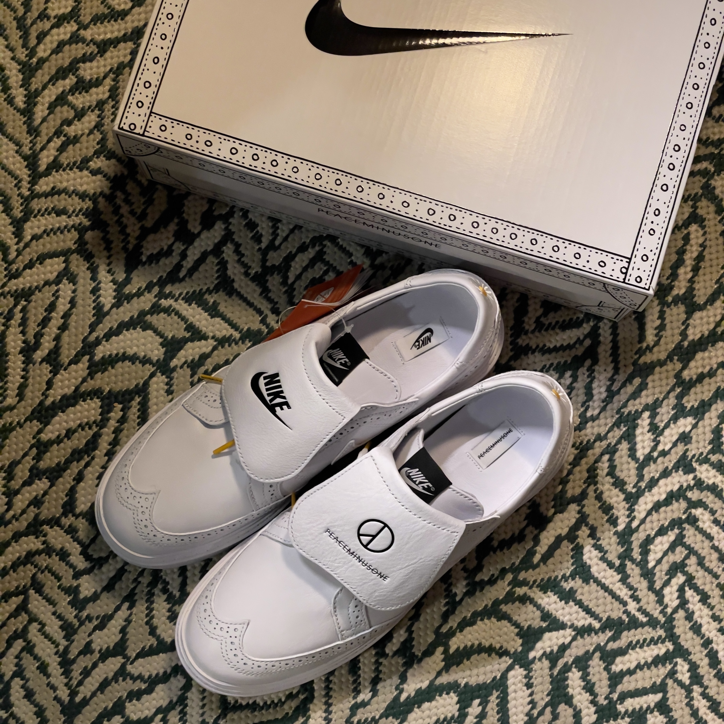 Nike x Peaceminusone Kwondo1 White 착용 스타일 - 2