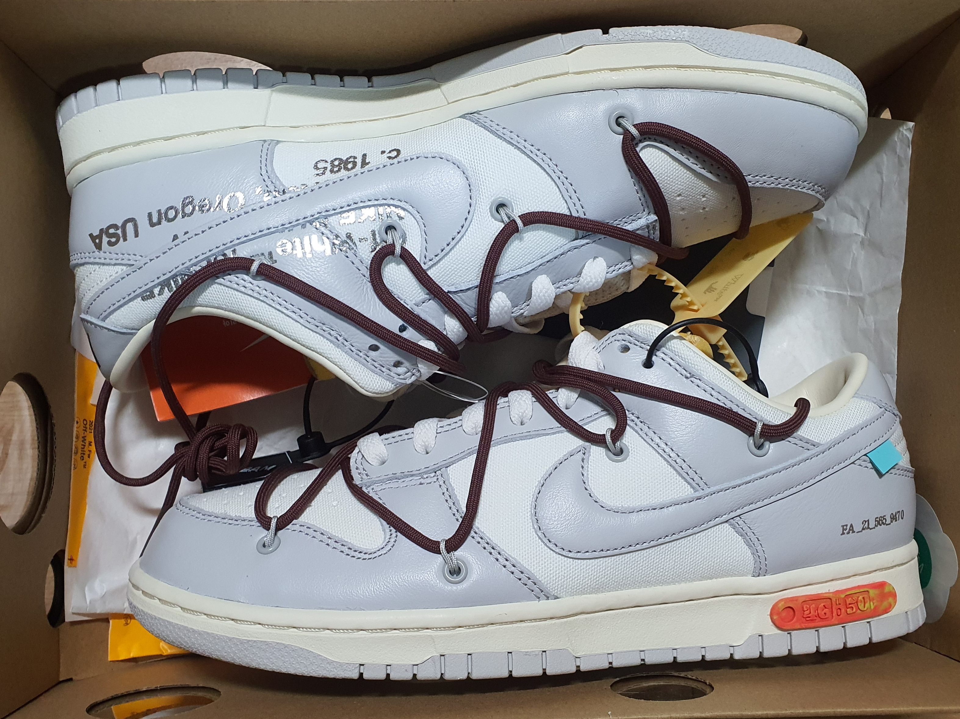Nike x Off-White Dunk Low The 50 - Lot 46 착용 스타일 - 1