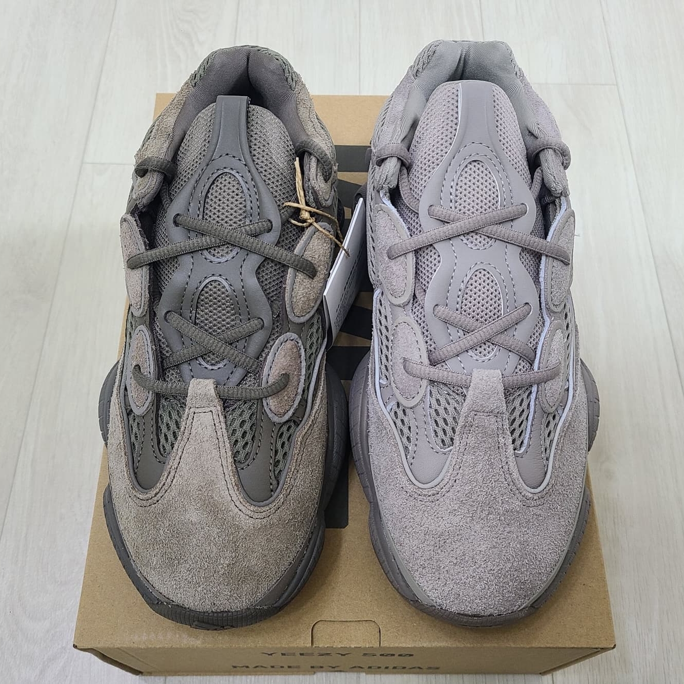 Adidas Yeezy 500 Ash Grey, Adidas Yeezy 500 Clay Brown 착용 스타일 - 3