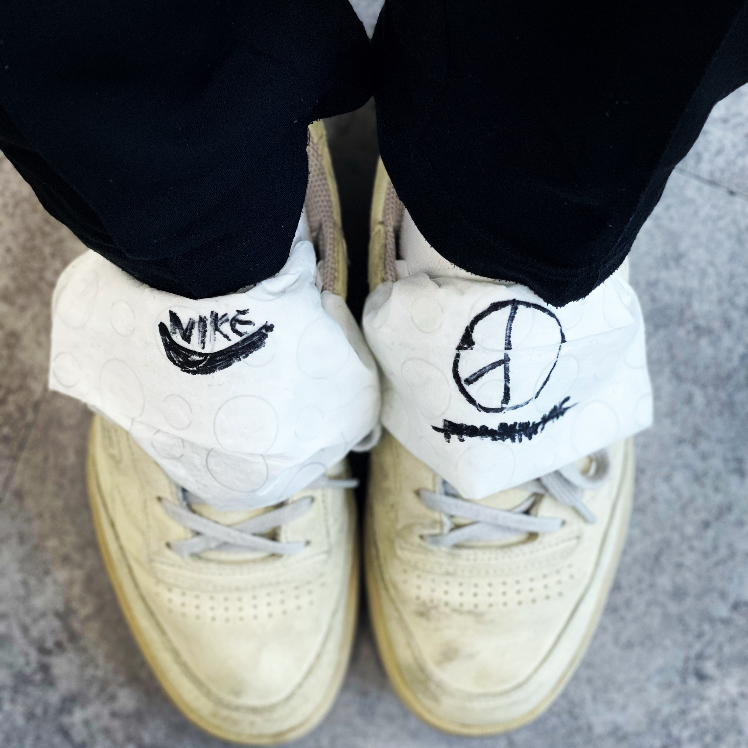 Nike x Peaceminusone Kwondo1 White 착용 스타일