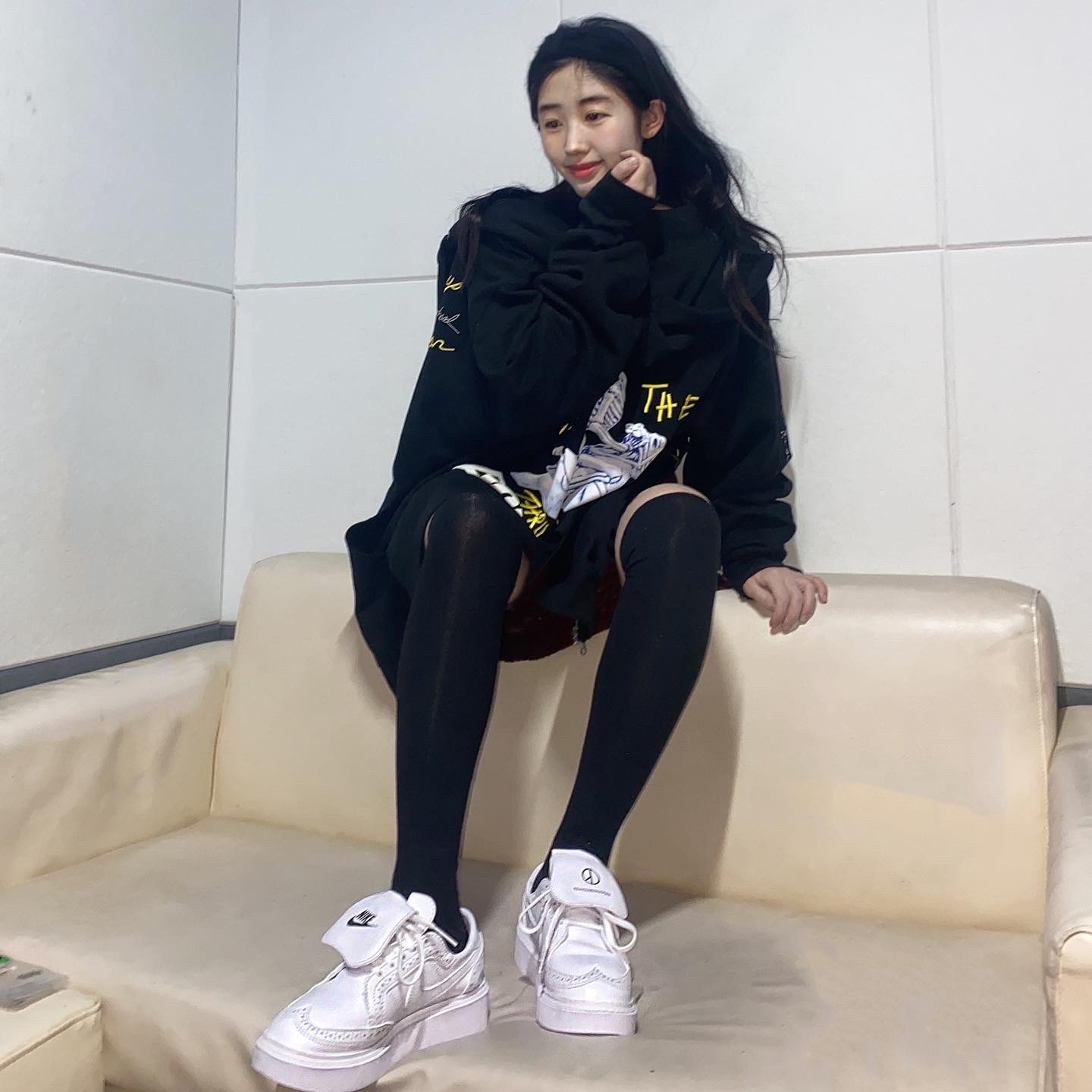 Nike x Peaceminusone Kwondo1 White 착용 스타일
