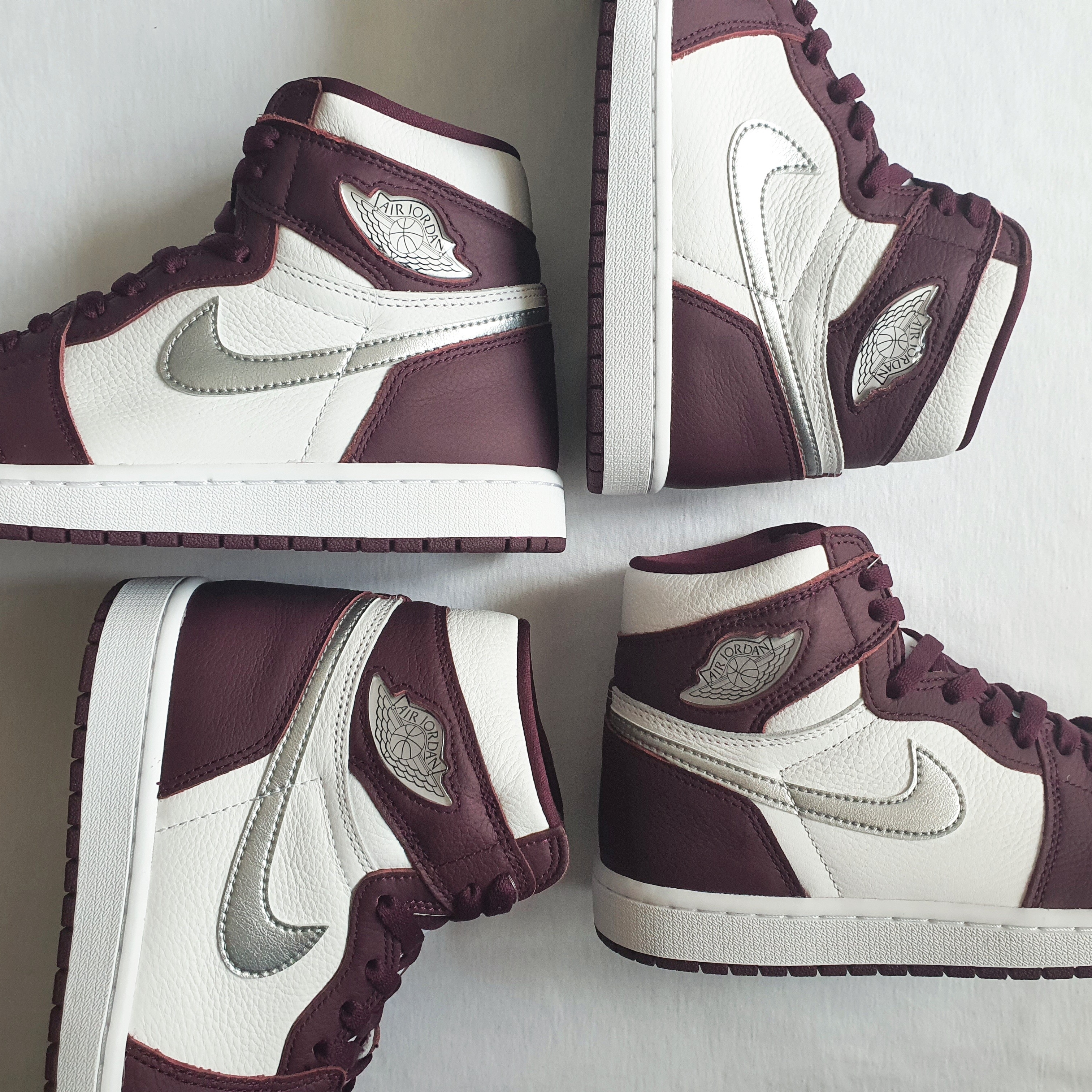 Jordan 1 Retro High OG Bordeaux, (GS) Jordan 1 Retro High OG Bordeaux 착용 스타일