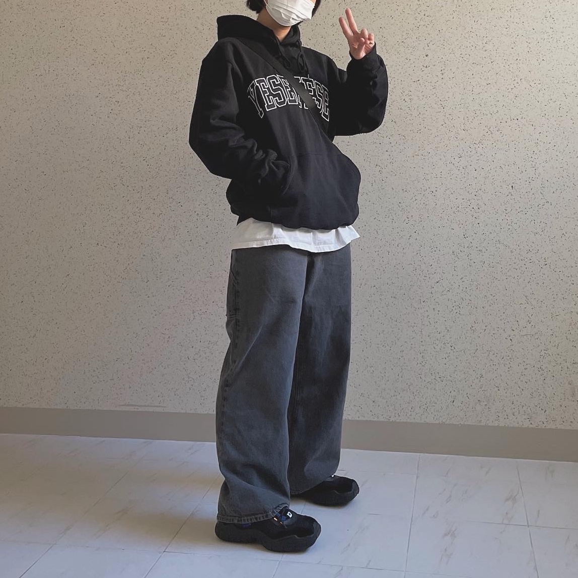 Zara x Ader Error Sneakers Black 착용 스타일