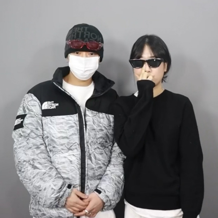 The North Face White Label Novelty Nuptse Down Jacket White 착용 스타일 - 2