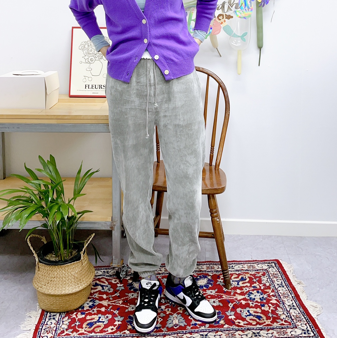 Nike SB Dunk Low Pro Court Purple 착용 스타일 - 1