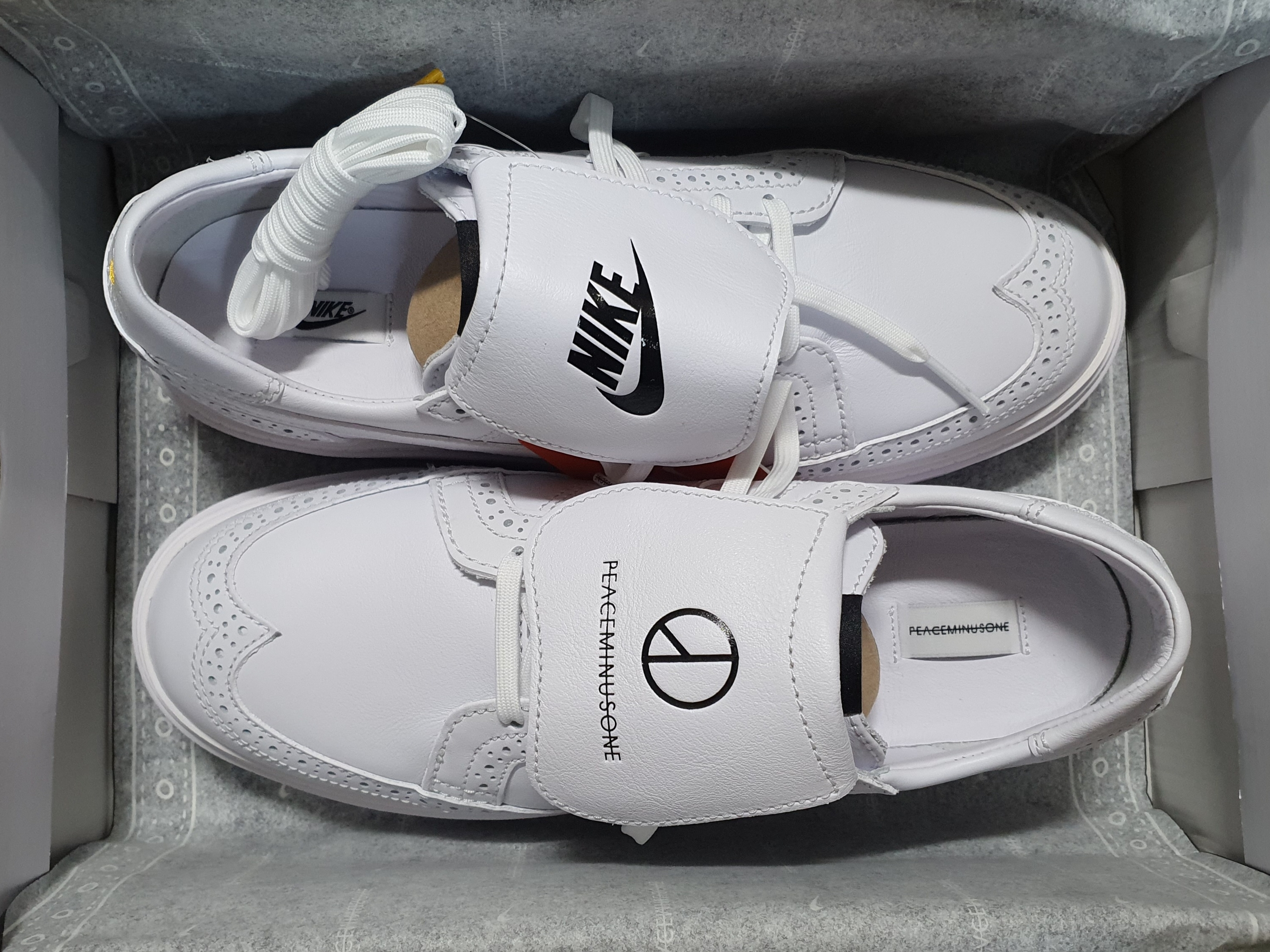 Nike x Peaceminusone Kwondo1 White 착용 스타일 - 2