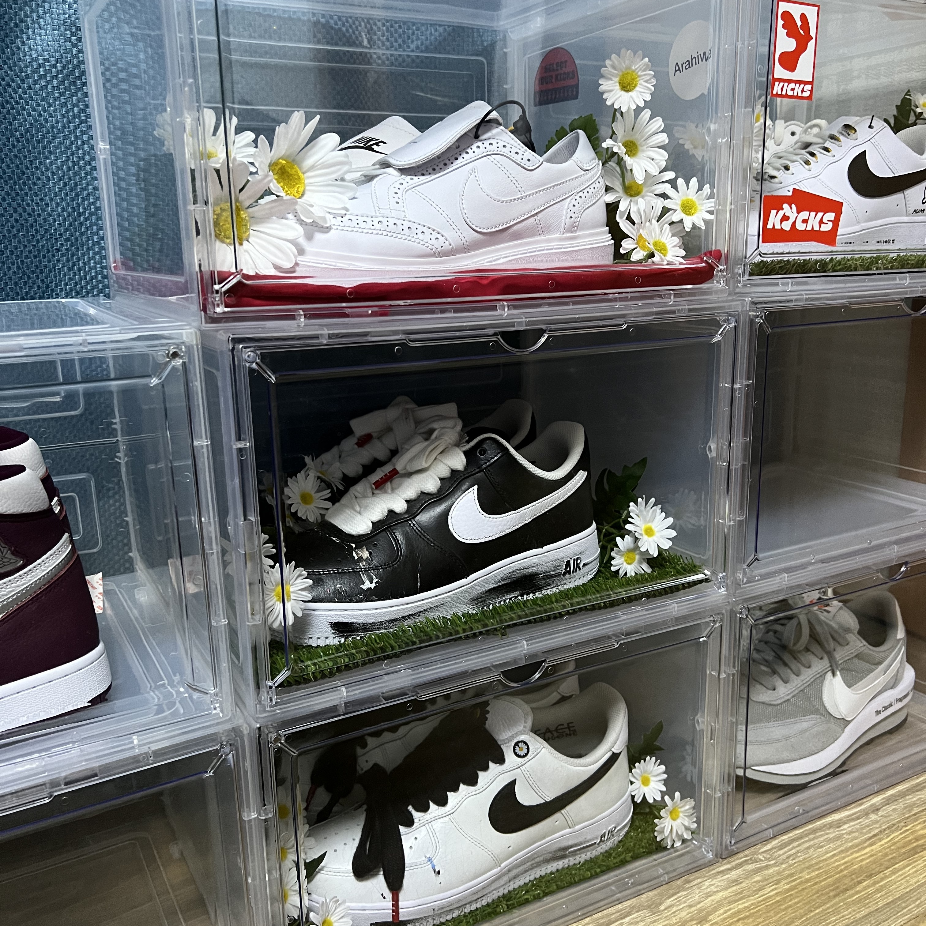 Nike x Peaceminusone Kwondo1 White, Nike x Peaceminusone Air Force 1 Low Para-Noise 착용 스타일