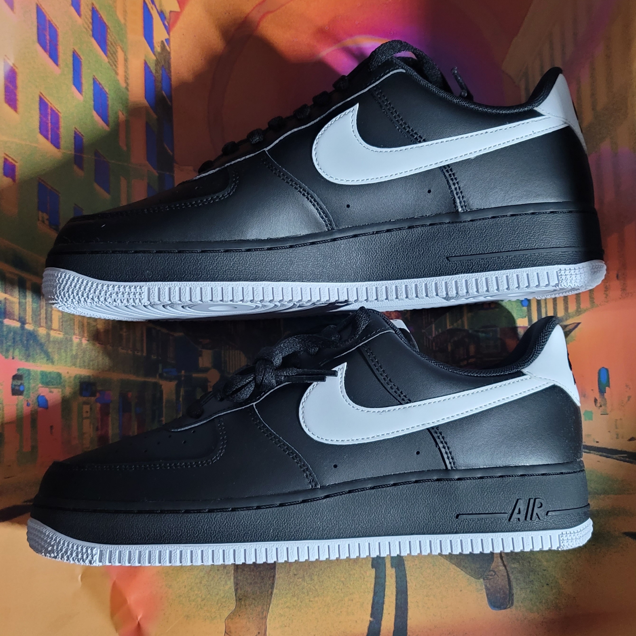 Nike Air Force 1 '07 Low Black White 착용 스타일 - 2