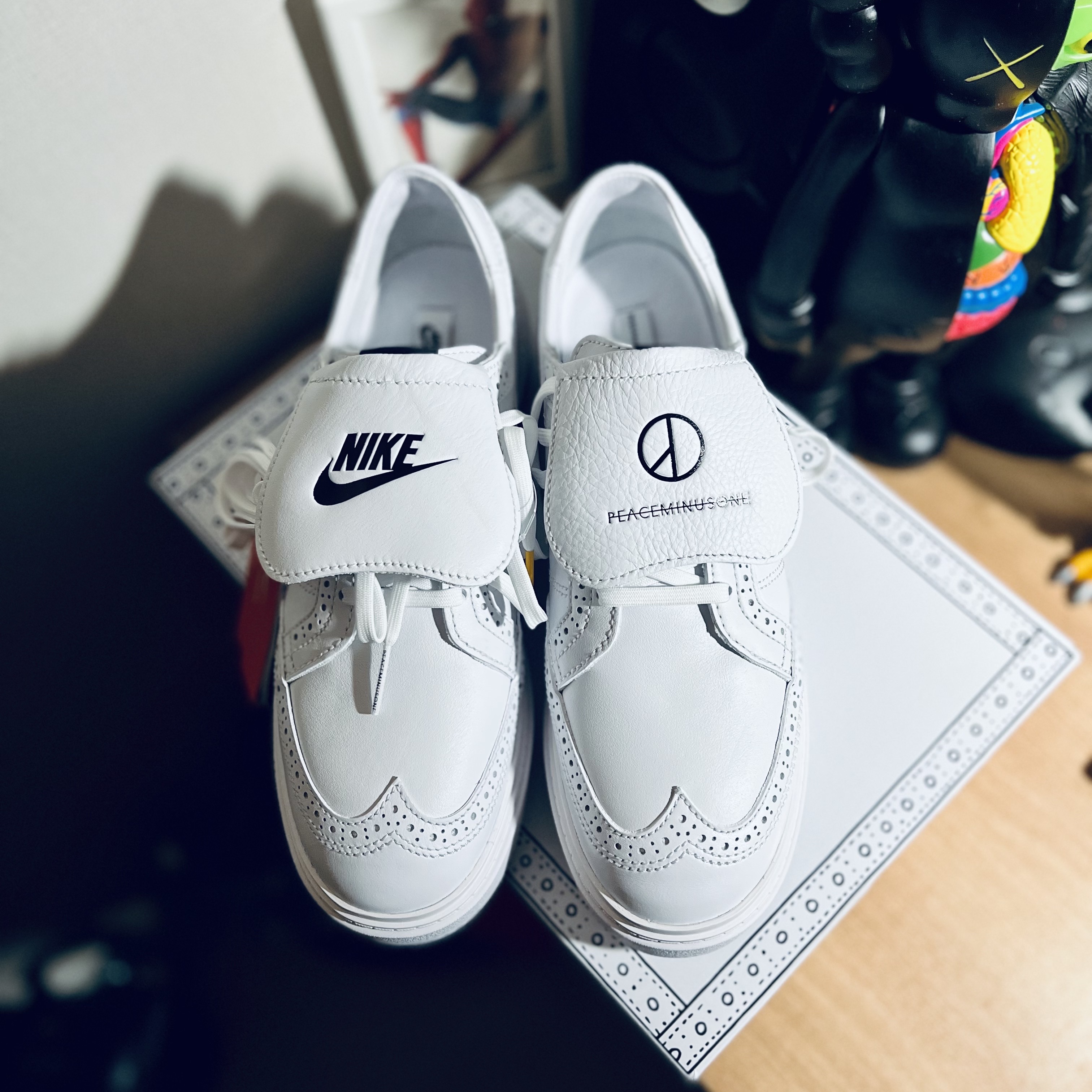 Nike x Peaceminusone Kwondo1 White 착용 스타일 - 2