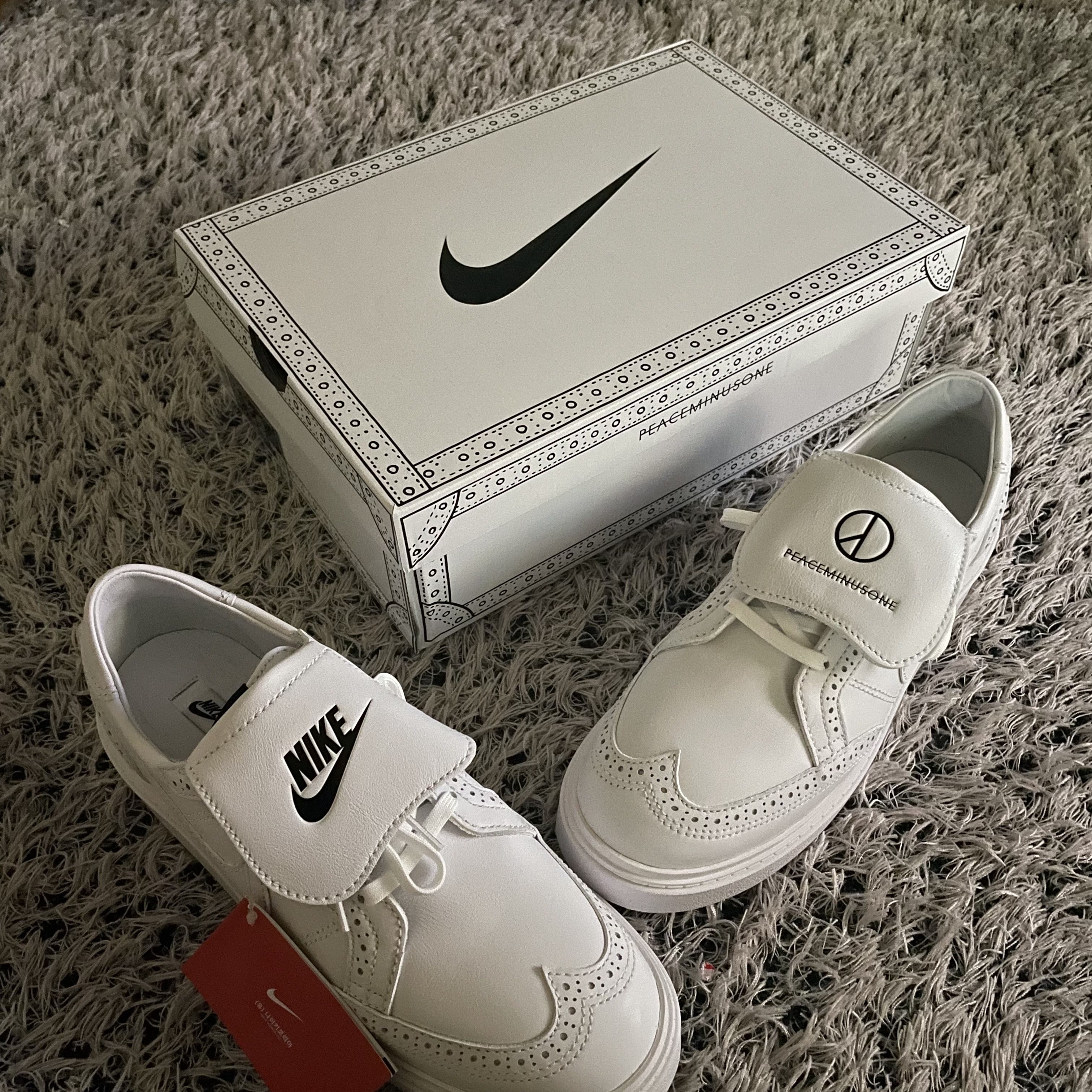 Nike x Peaceminusone Kwondo1 White 착용 스타일 - 2