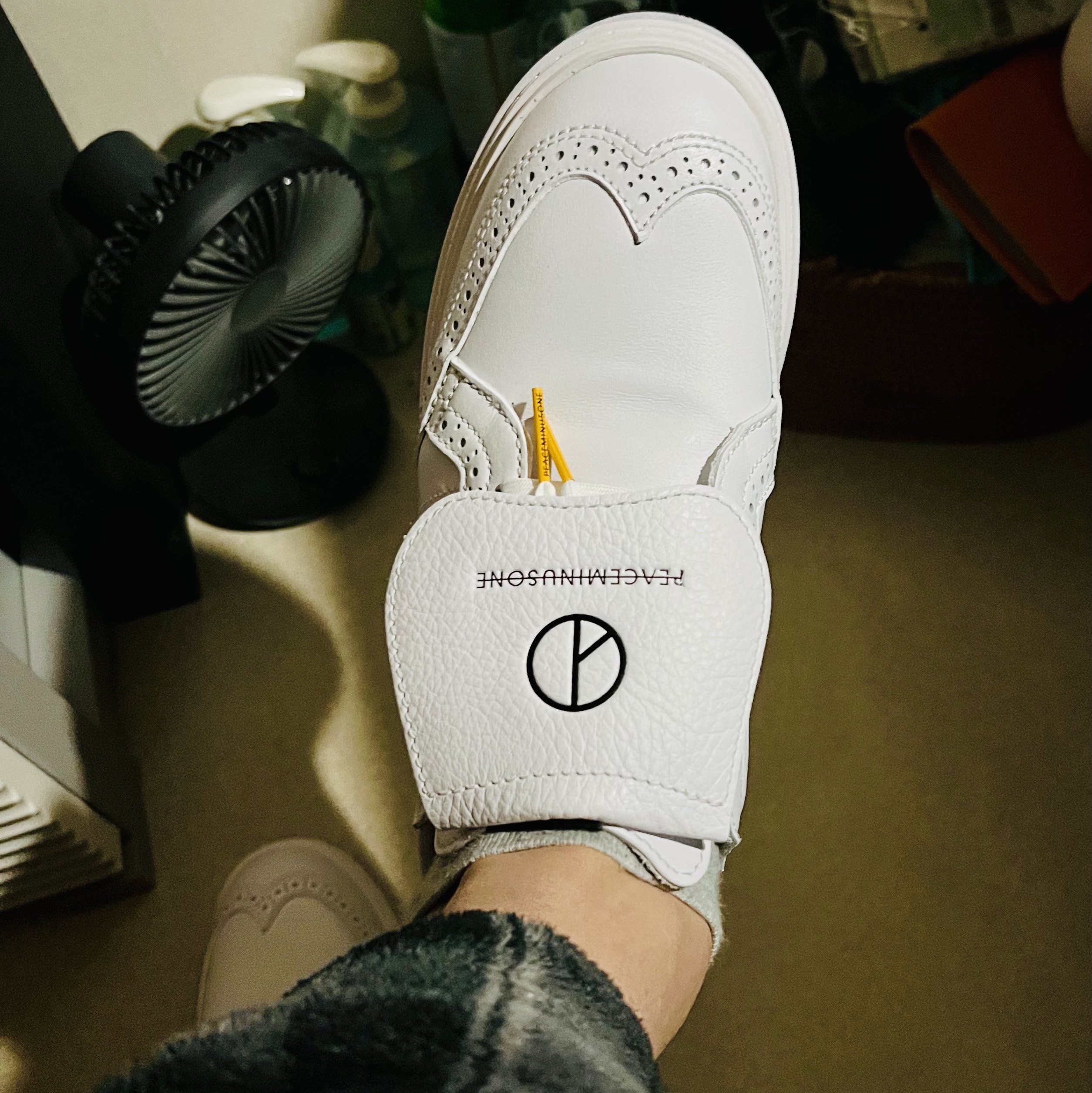 Nike x Peaceminusone Kwondo1 White 착용 스타일 - 5