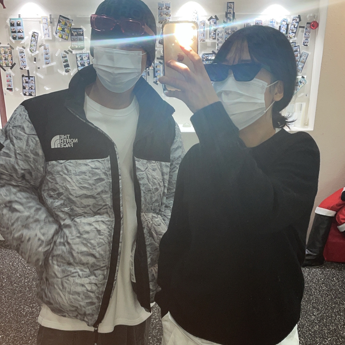 The North Face White Label Novelty Nuptse Down Jacket White 착용 스타일 - 1
