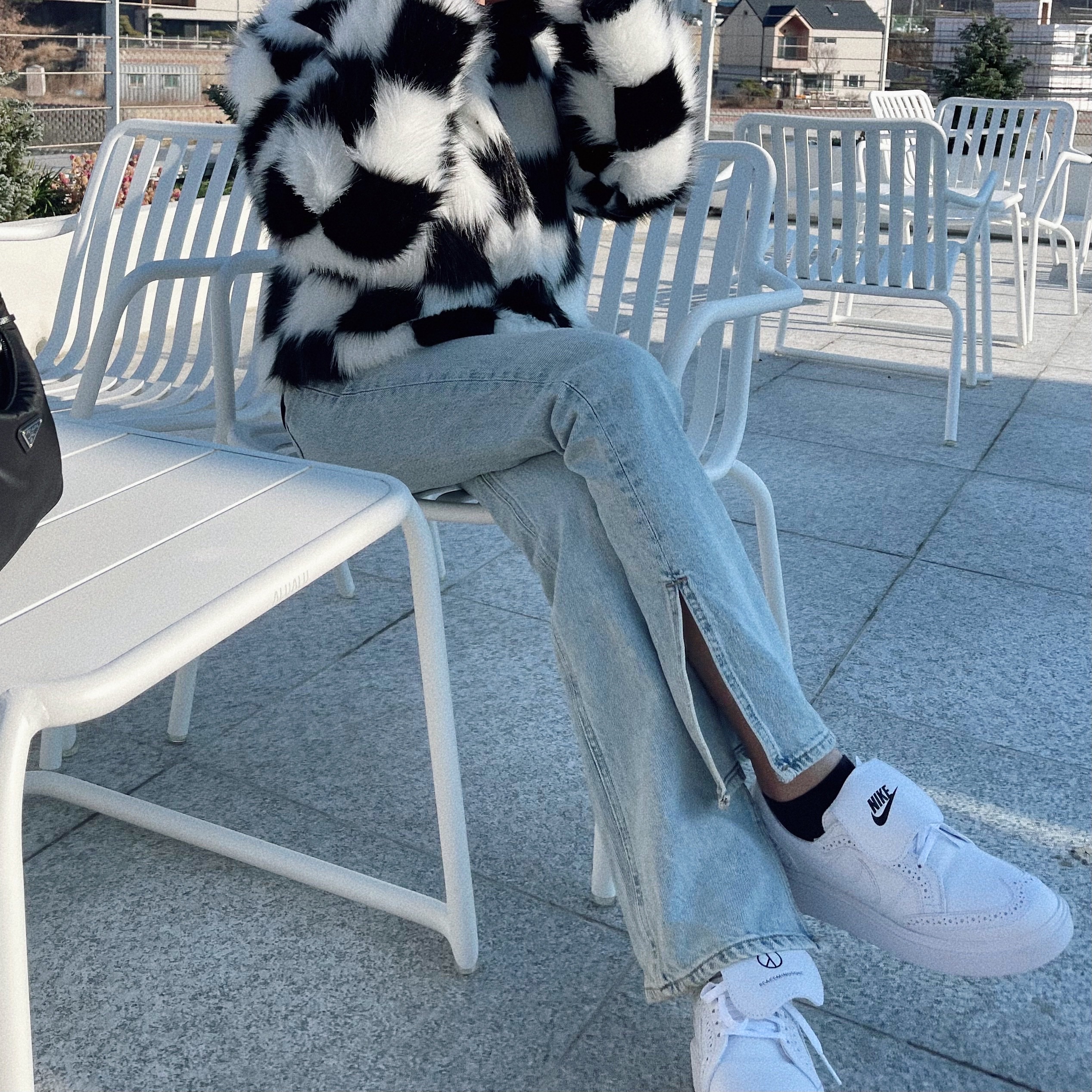 Nike x Peaceminusone Kwondo1 White 착용 스타일 - 4