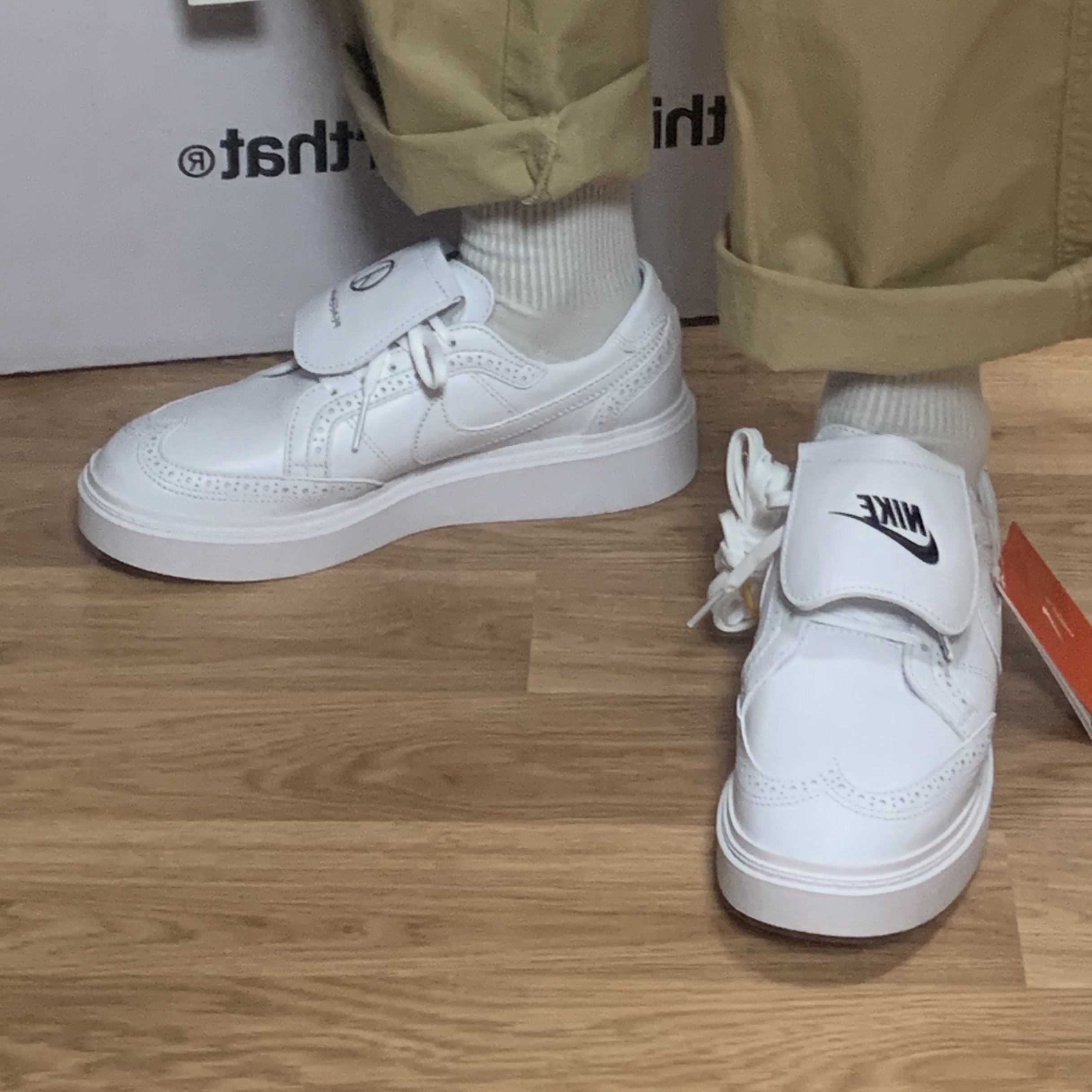 Nike x Peaceminusone Kwondo1 White 착용 스타일 - 2