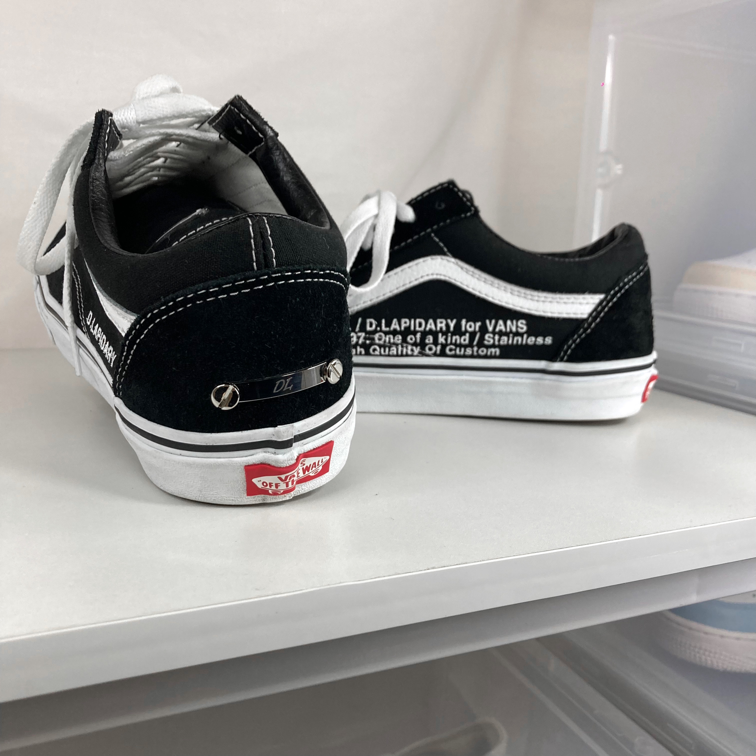 Vans Old Skool Pro Black White 착용 스타일 - 1
