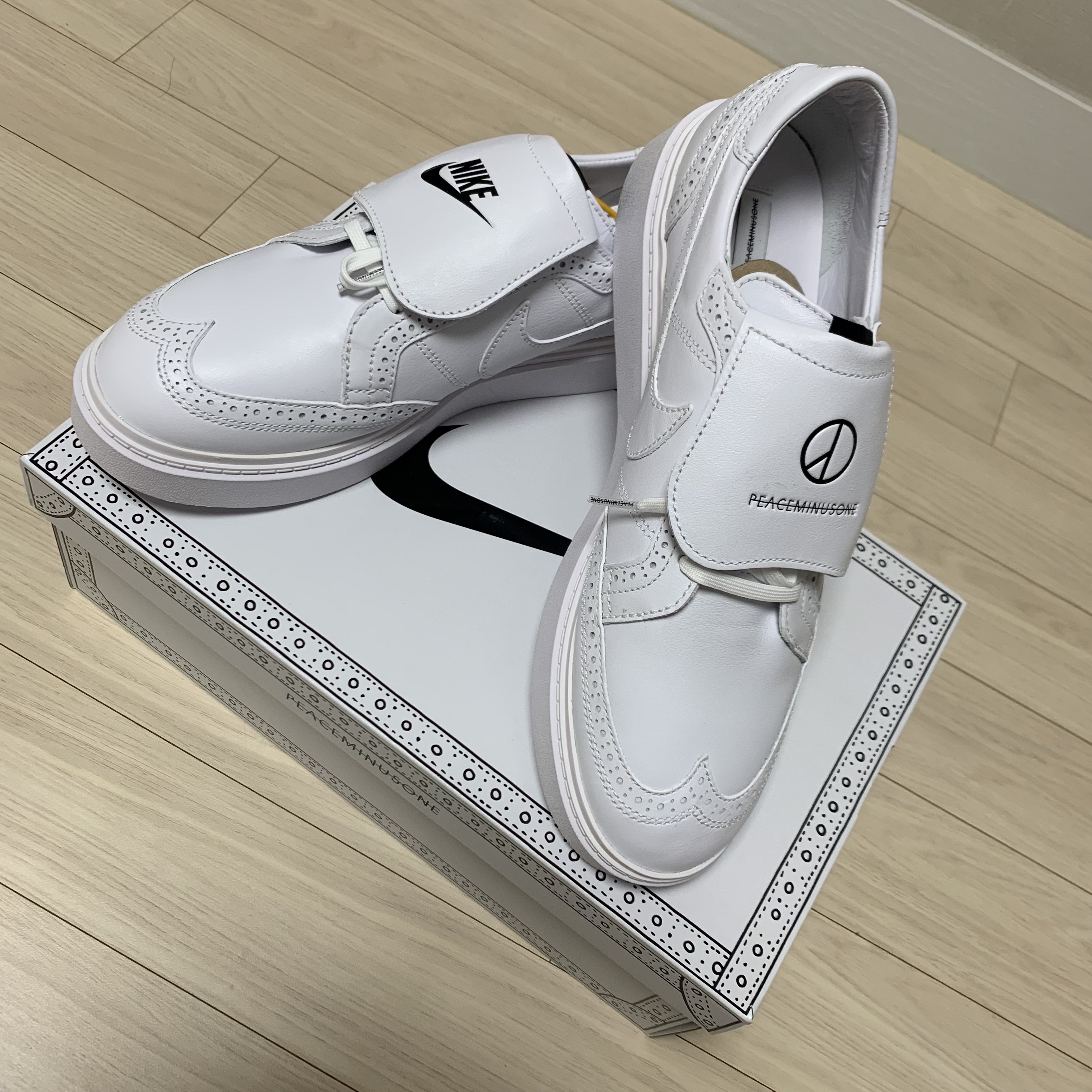 Nike x Peaceminusone Kwondo1 White 착용 스타일 - 2