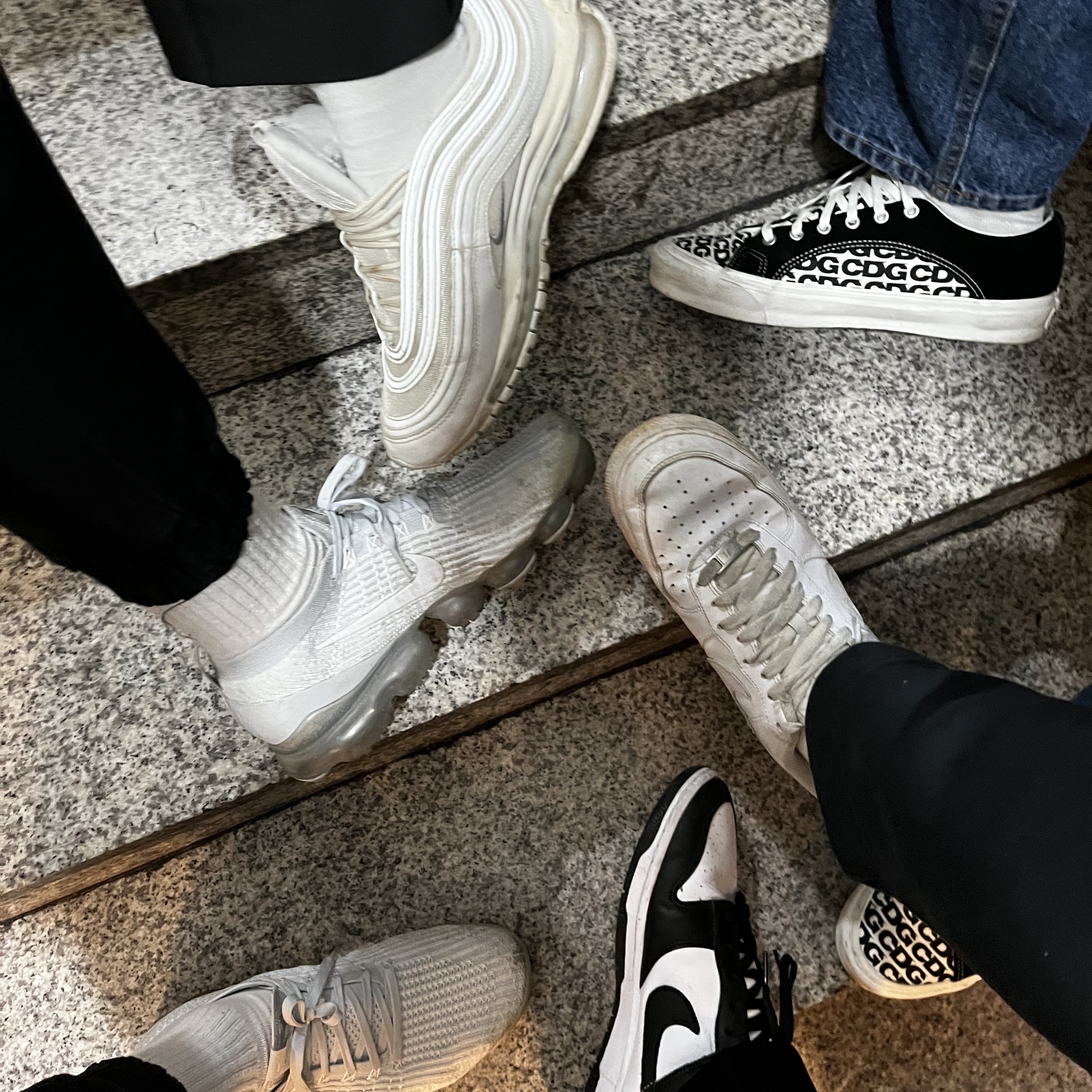 Vans Vault x CDG Lampin LX 2021, Nike Air VaporMax Flyknit 3 White Pure Platinum 착용 스타일 - 2