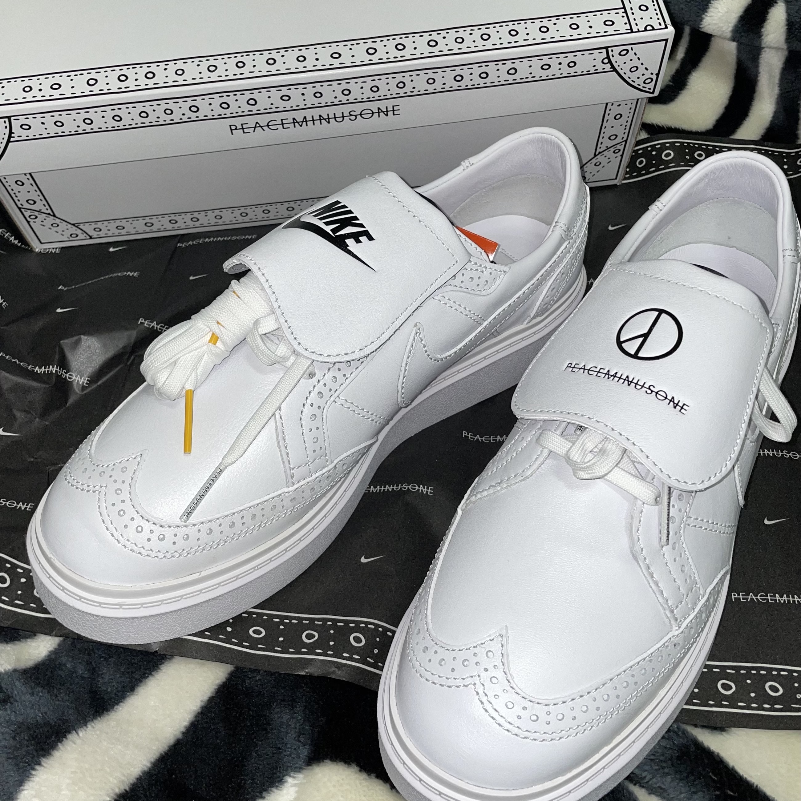 Nike x Peaceminusone Kwondo1 White 착용 스타일