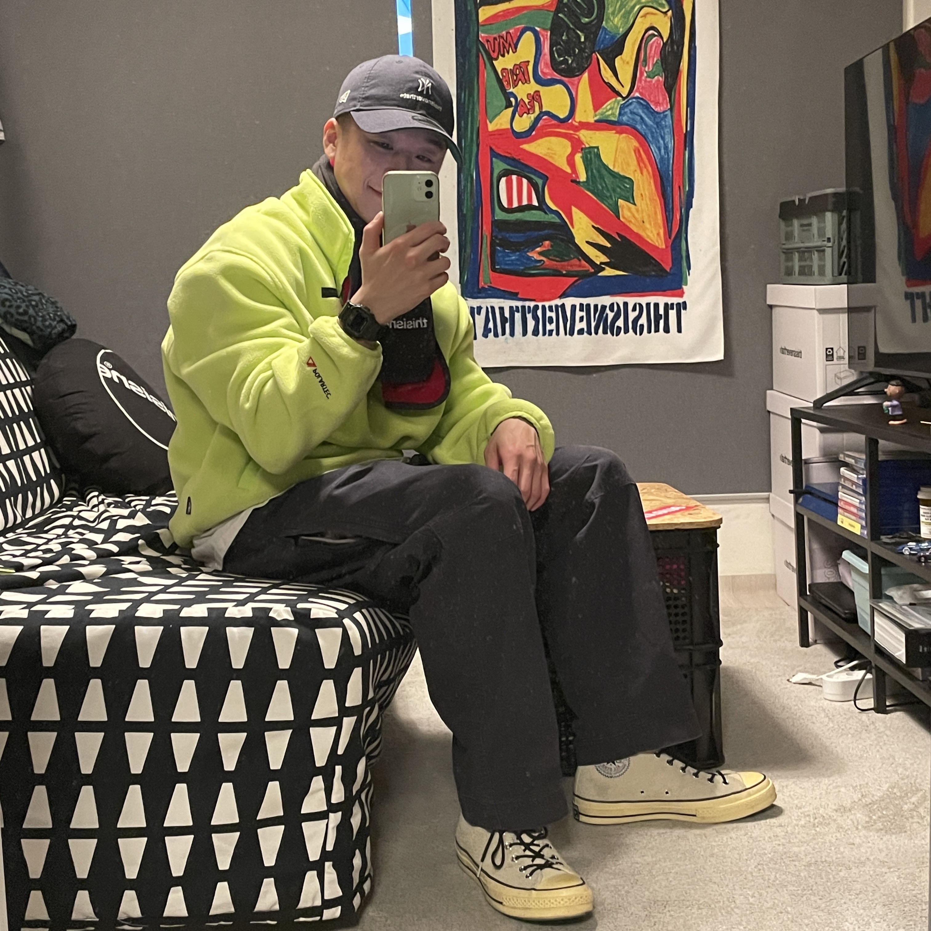 Converse x Thisisneverthat Chuck 70 High Lemon Icing 착용 스타일